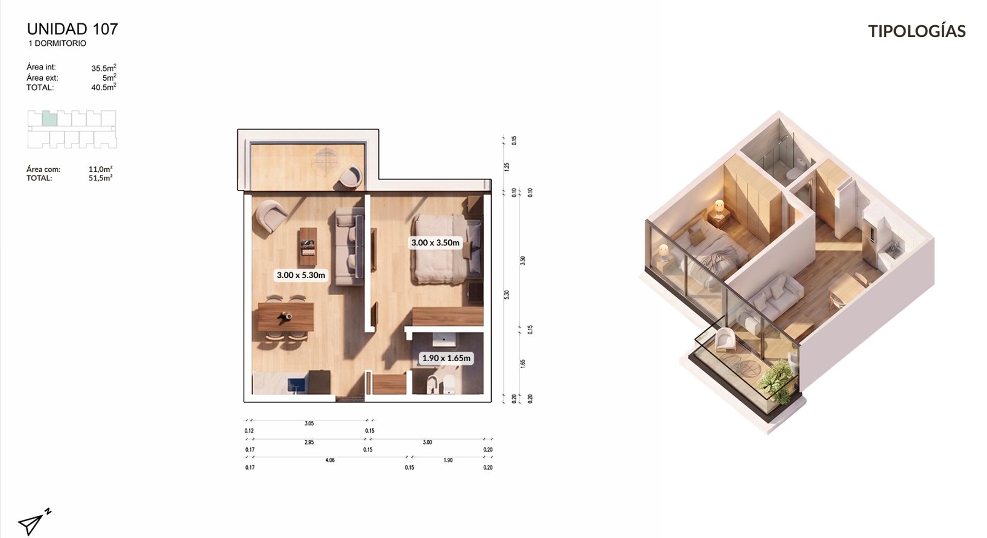APARTAMENTO 1 DORMITORIO EN VENTA PLAYA MANSA - 1