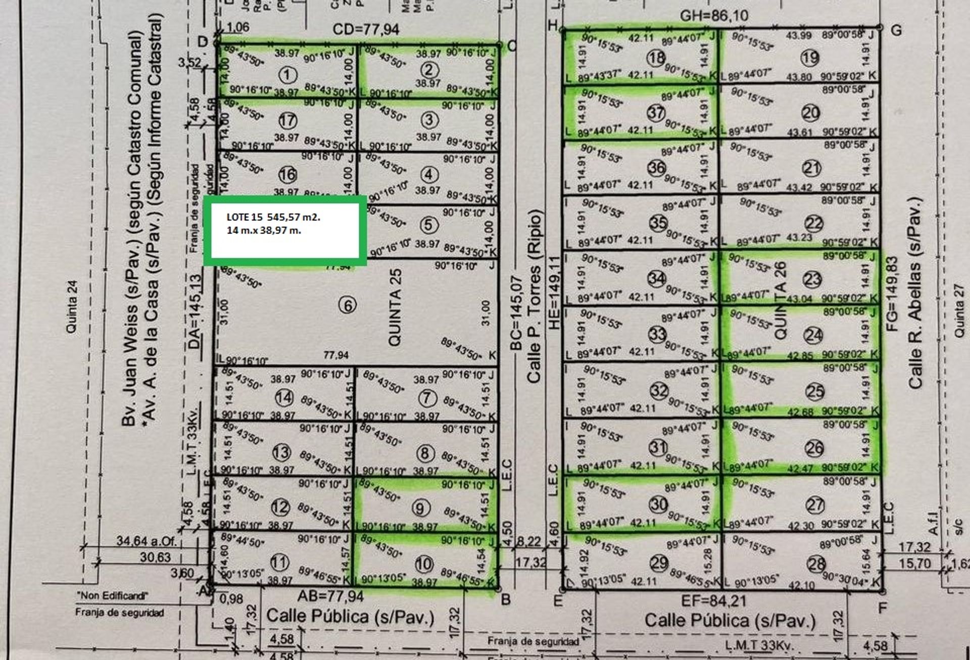 Lote en Venta en Castellanos, Santa Fe