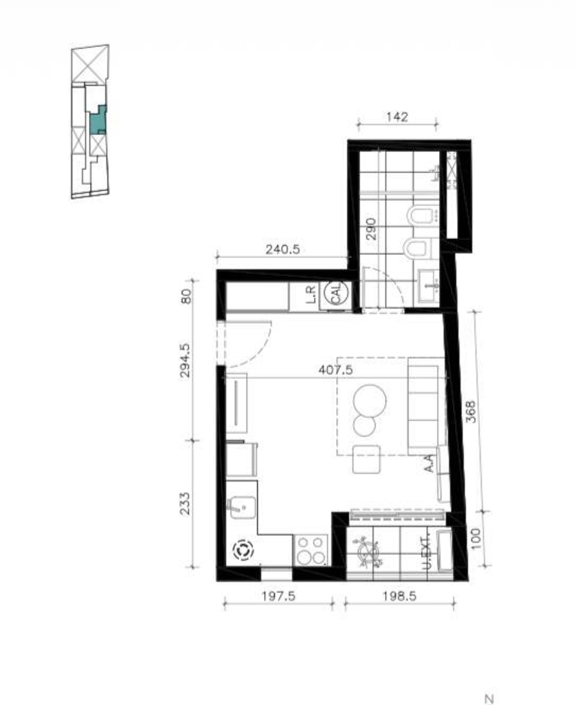 Venta monoambiente en Cordón - 2