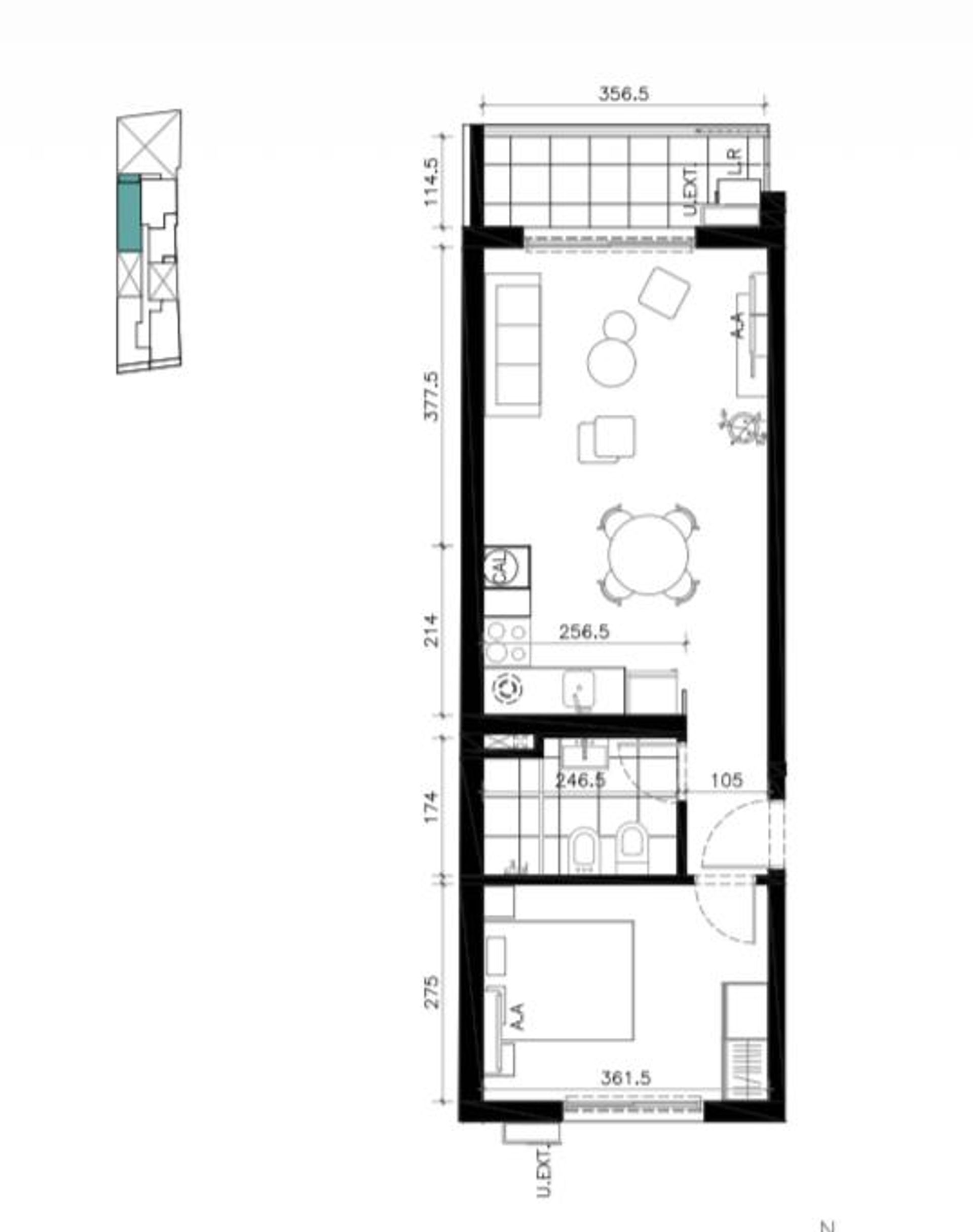 Venta apartamento 1 dormitorio en Cordón - 2