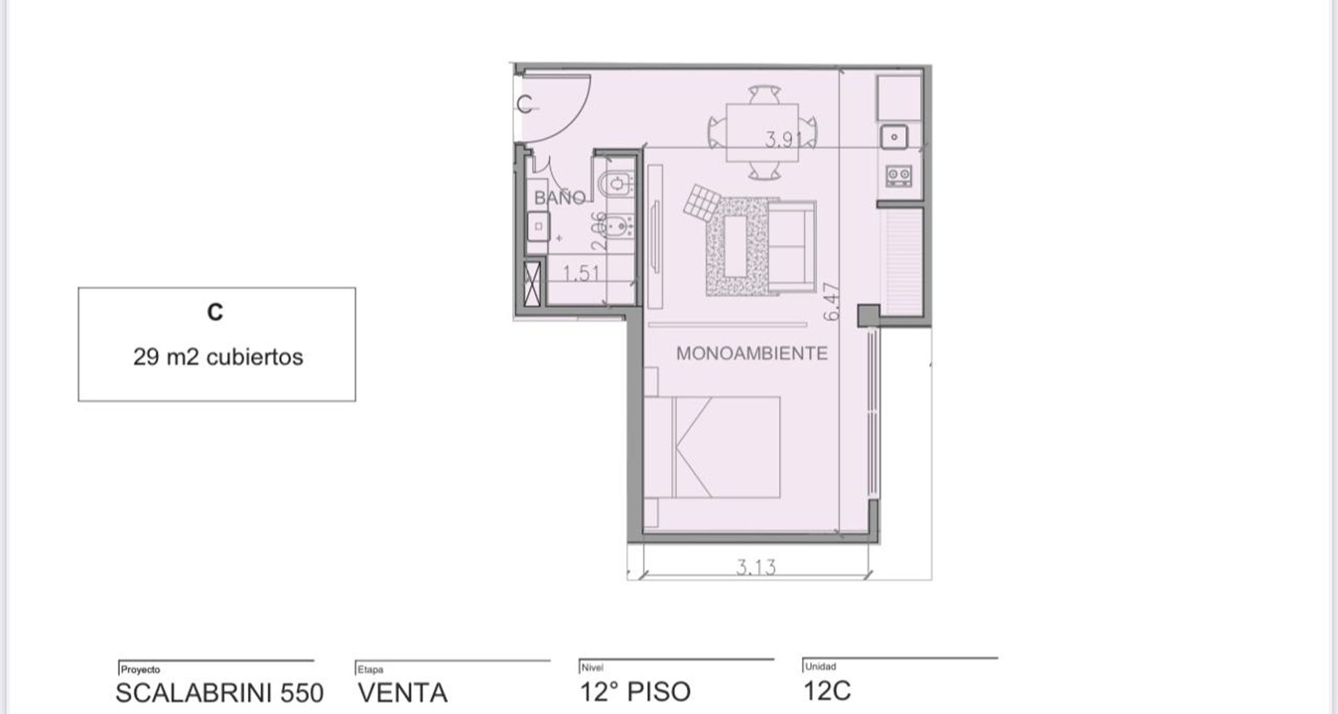 VENTA DEPARTAMENTO MONOAMBIENTE VILLA CRESPO — foto 8