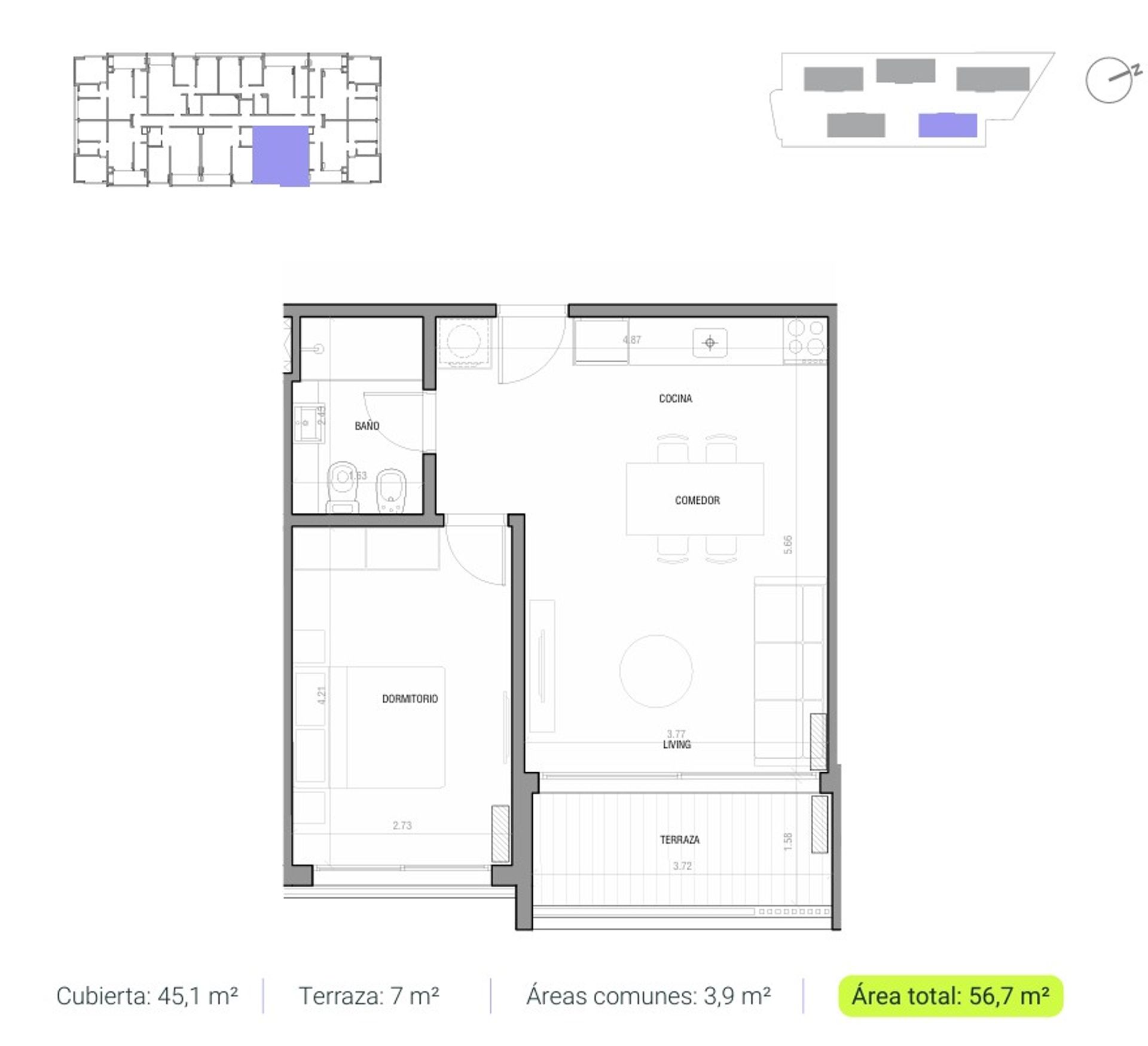 Venta apto 1 dorm. en pozo, Punta Gorda - 9