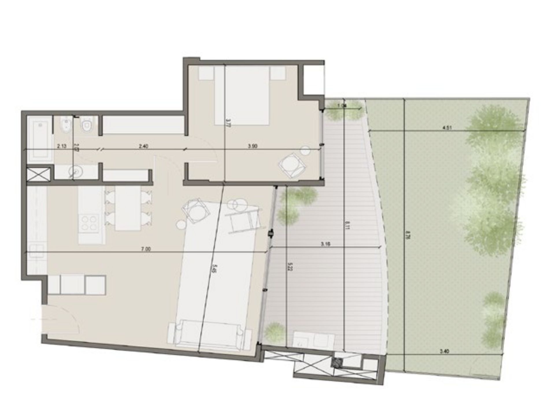 TORRES ZAFIRO NORDELTA - VENTA DEPTO. 2 AMBIENTES - 1