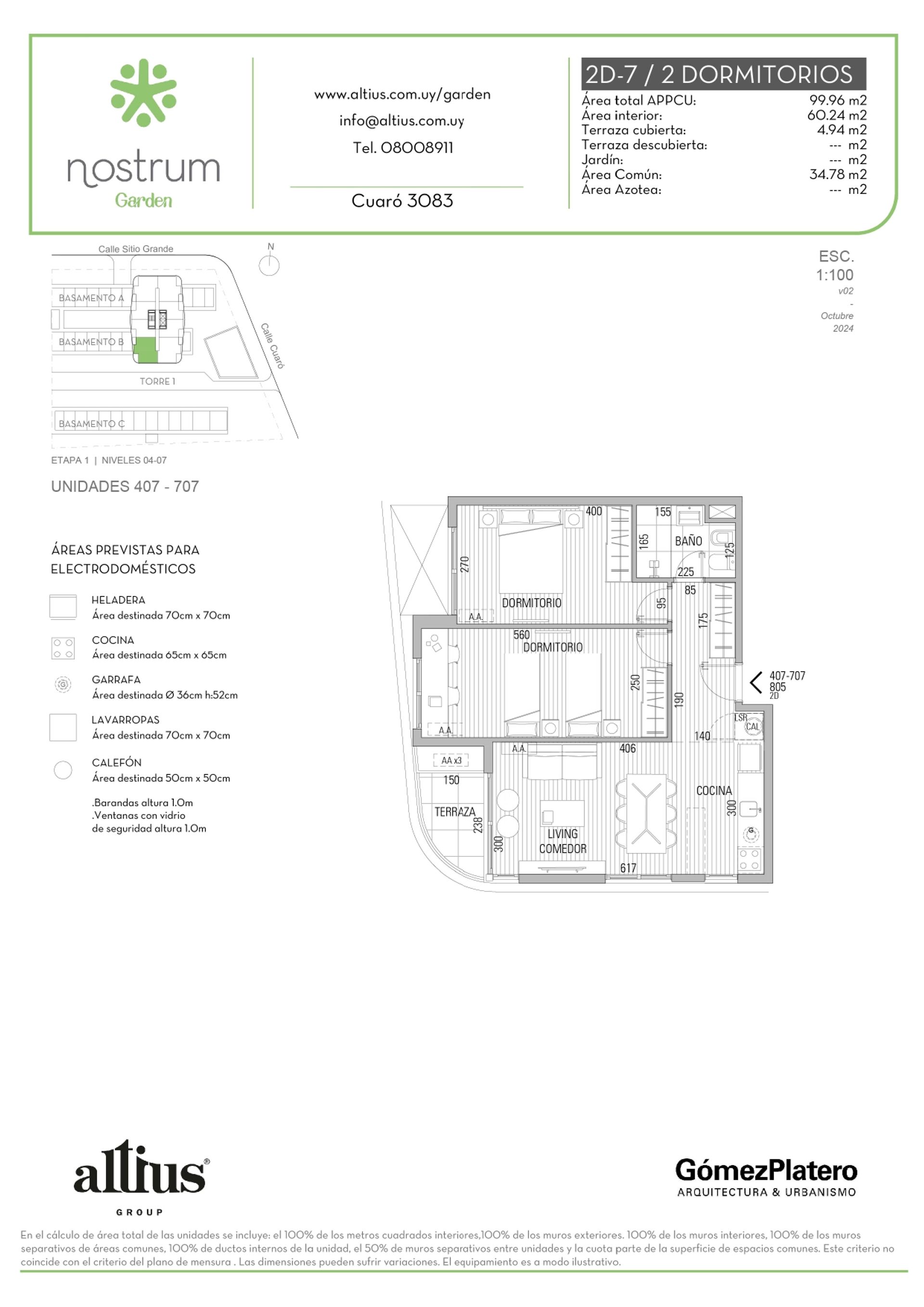 VENTA APARTAMENTO 2 DORMITORIOS NOSTRUM GARDEN - 1