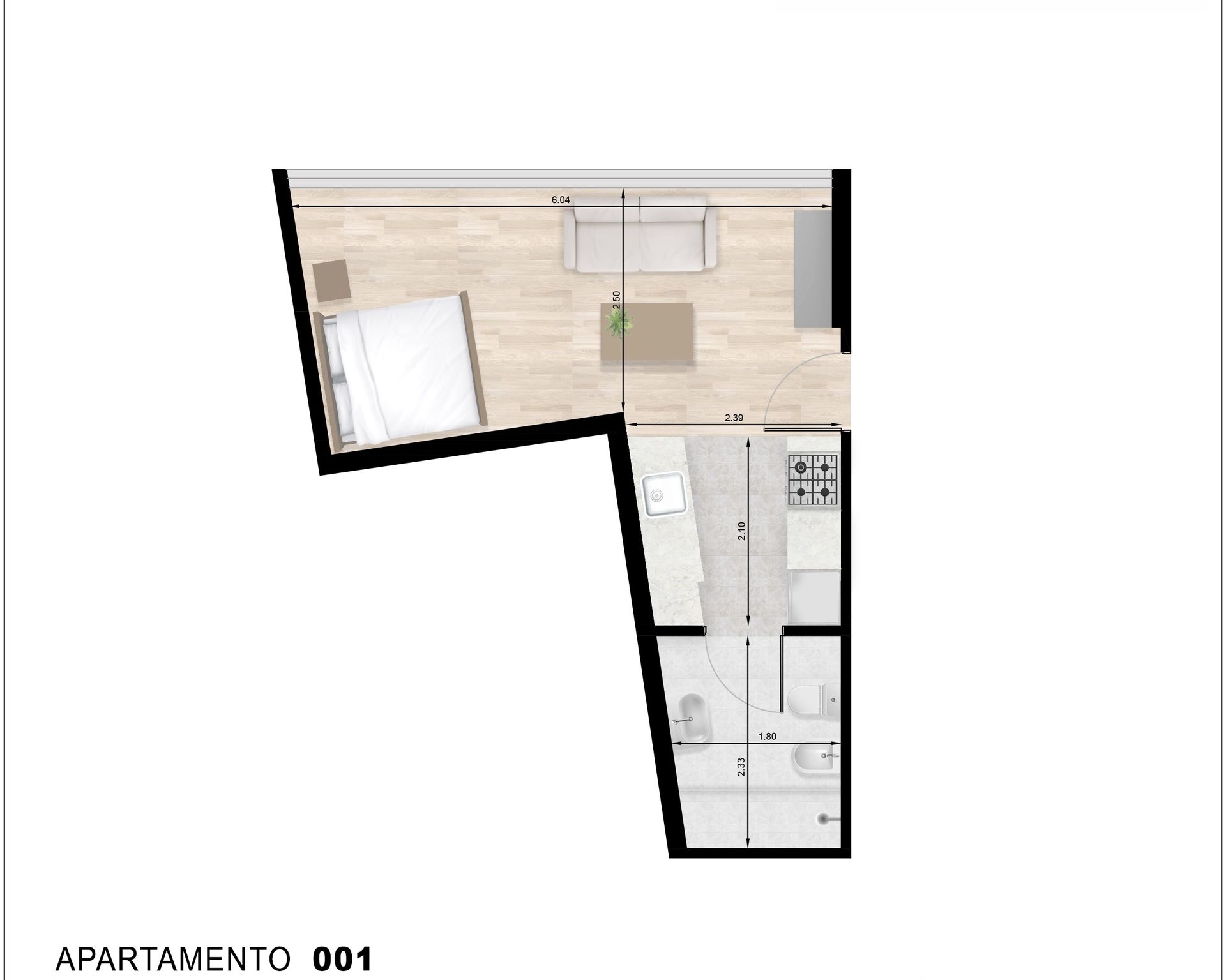 MONOAMBIENTE EN VENTA EN 3 CRUCES - 1