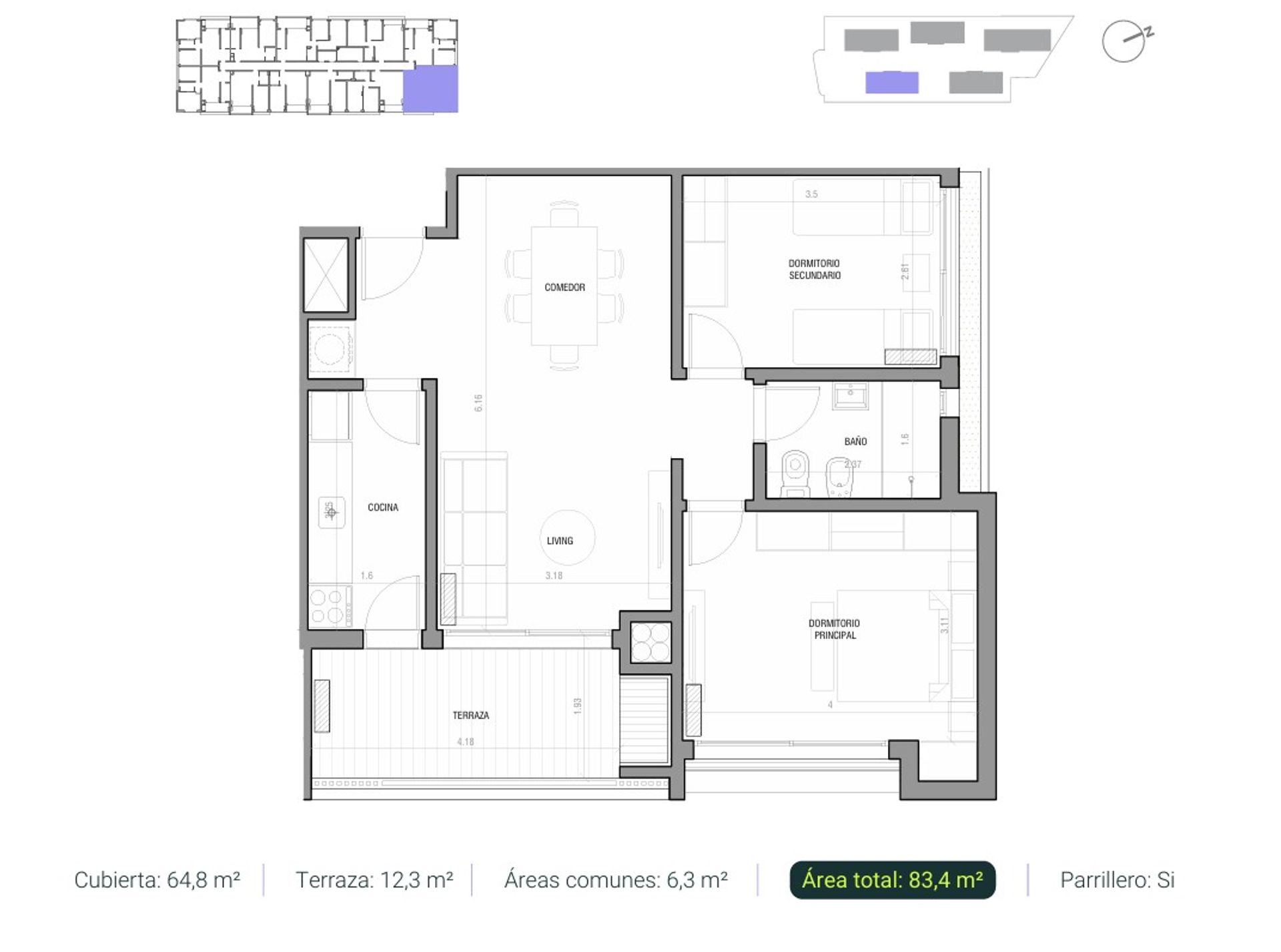 Venta apto 2 dorm. en pozo, Punta Gorda - 9