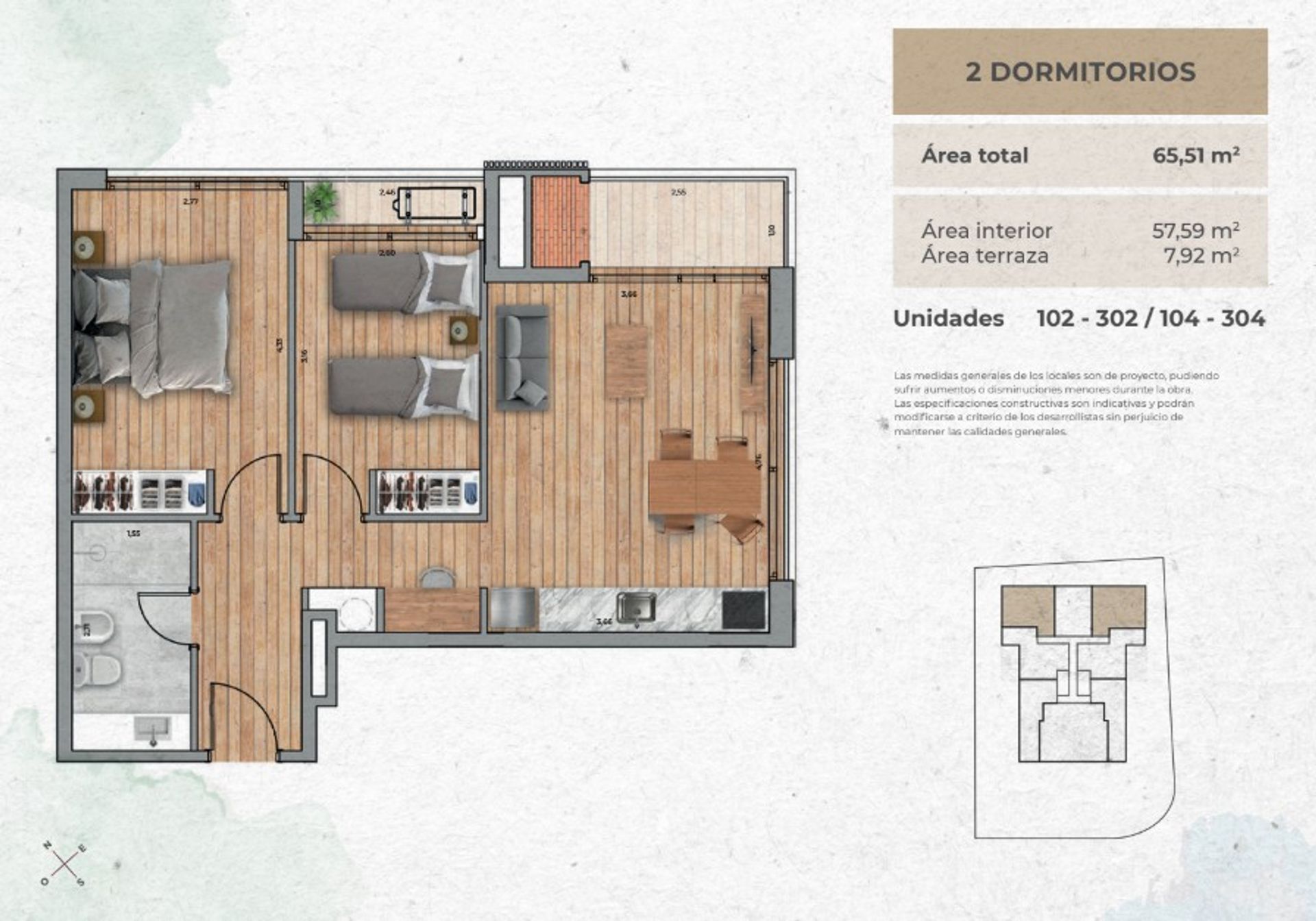 VENTA Apartamento CIUDAD DE LA COSTA 2 dormitorios - 1
