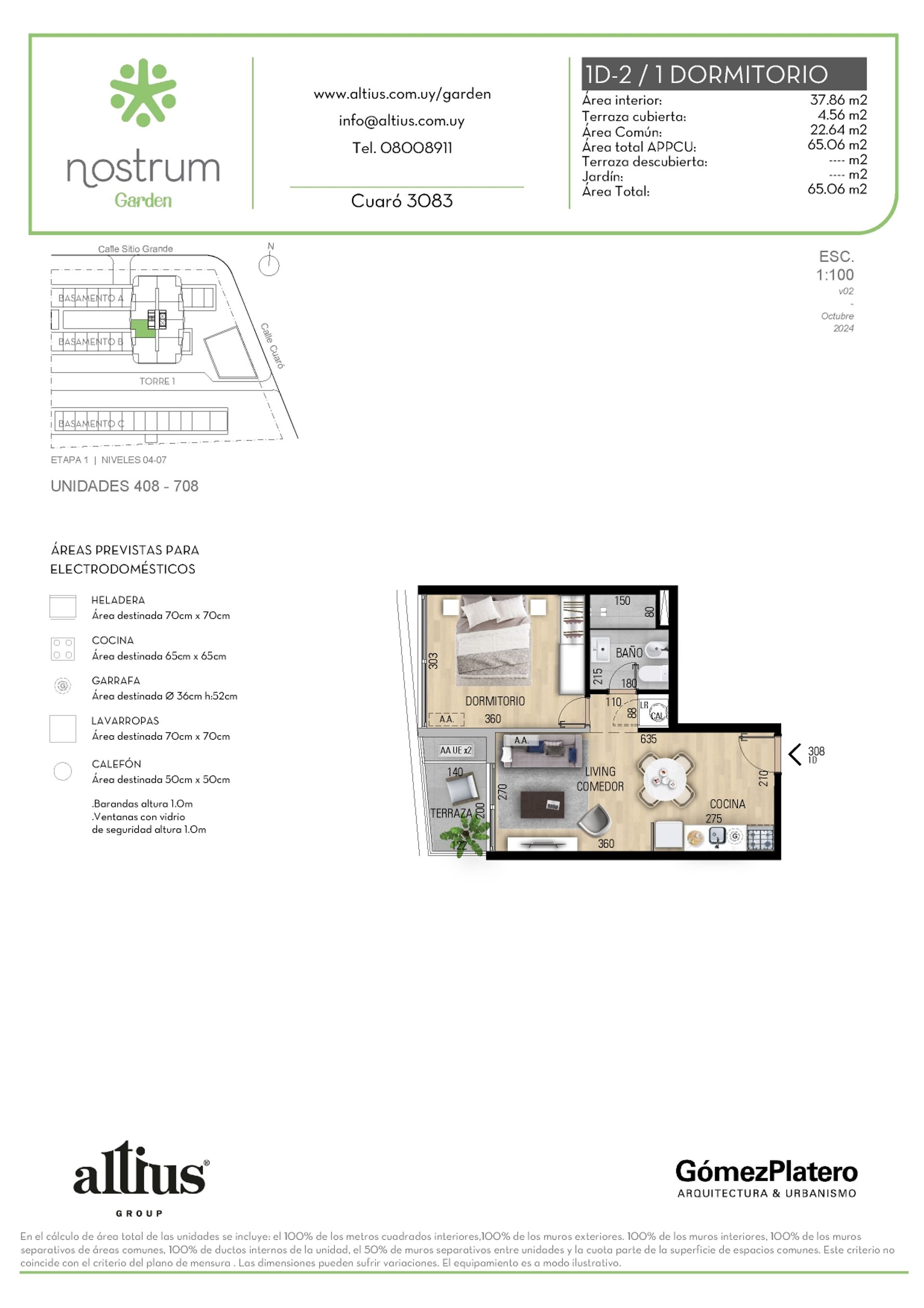 VENTA 1 DORMITORIO NOSTRUM GARDEN PRADO - 1