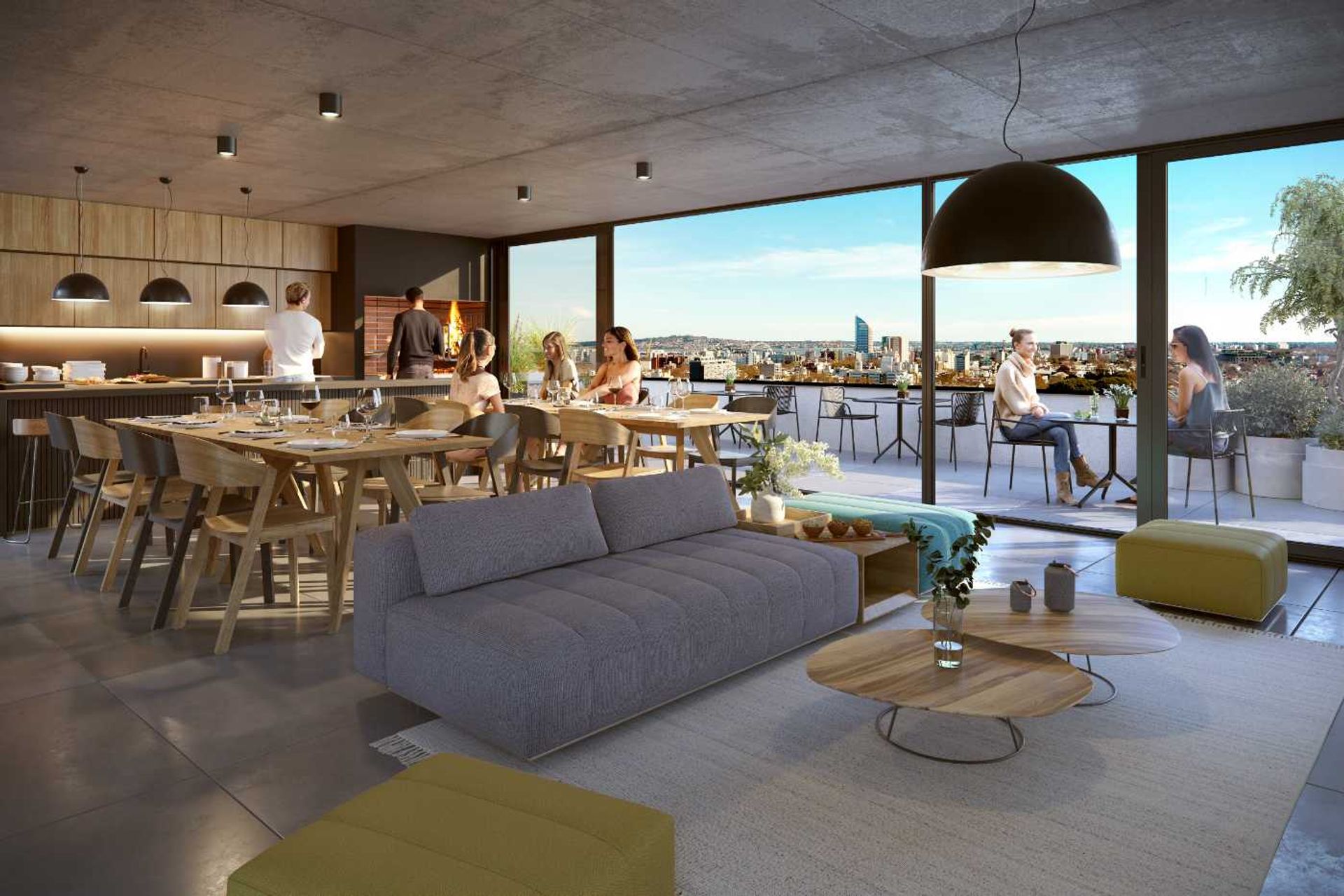 Patio en Hub 1 dorm en Cordon con Amenities 2027 - 3