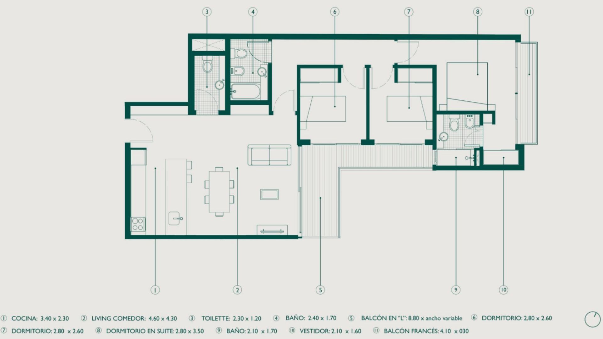 VENTA DEPTO 4 AMB C/BCON ATERRAZADO. A ESTRENAR - 12
