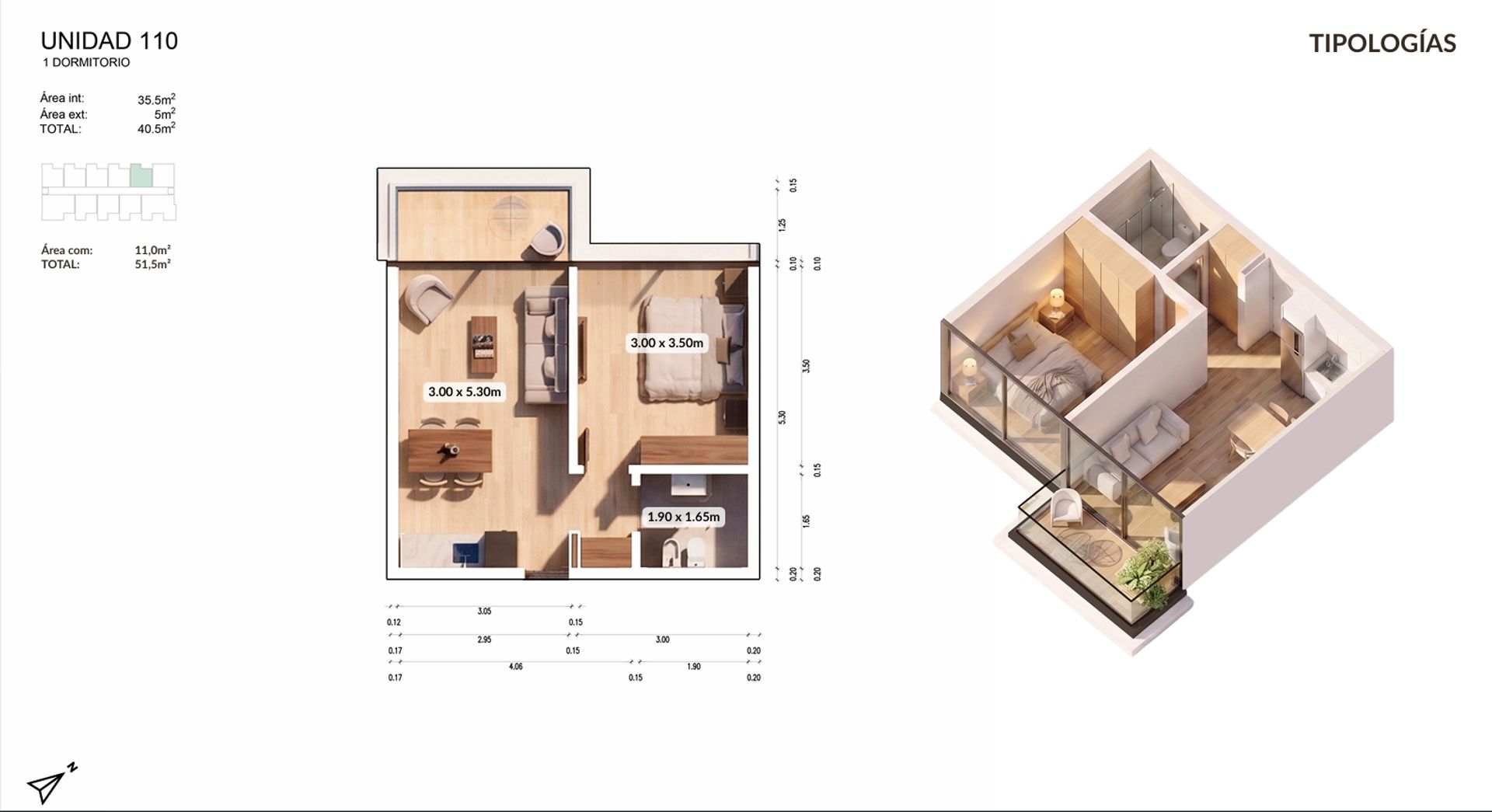 APARTAMENTO 1 DORMITORIO EN VENTA PLAYA MANSA - 1