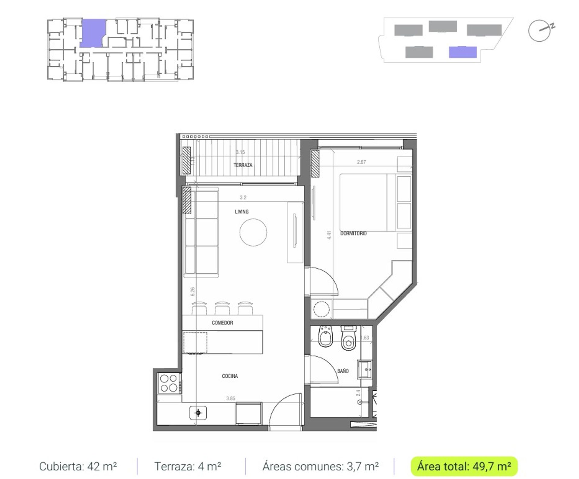 Venta apto 1 dorm. en pozo, Punta Gorda - 9