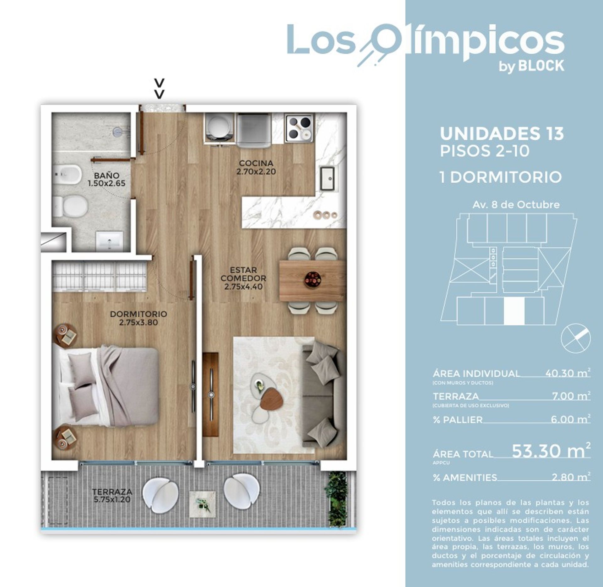 Venta 1 dormitorio a Estrenar La Blanqueada - 14