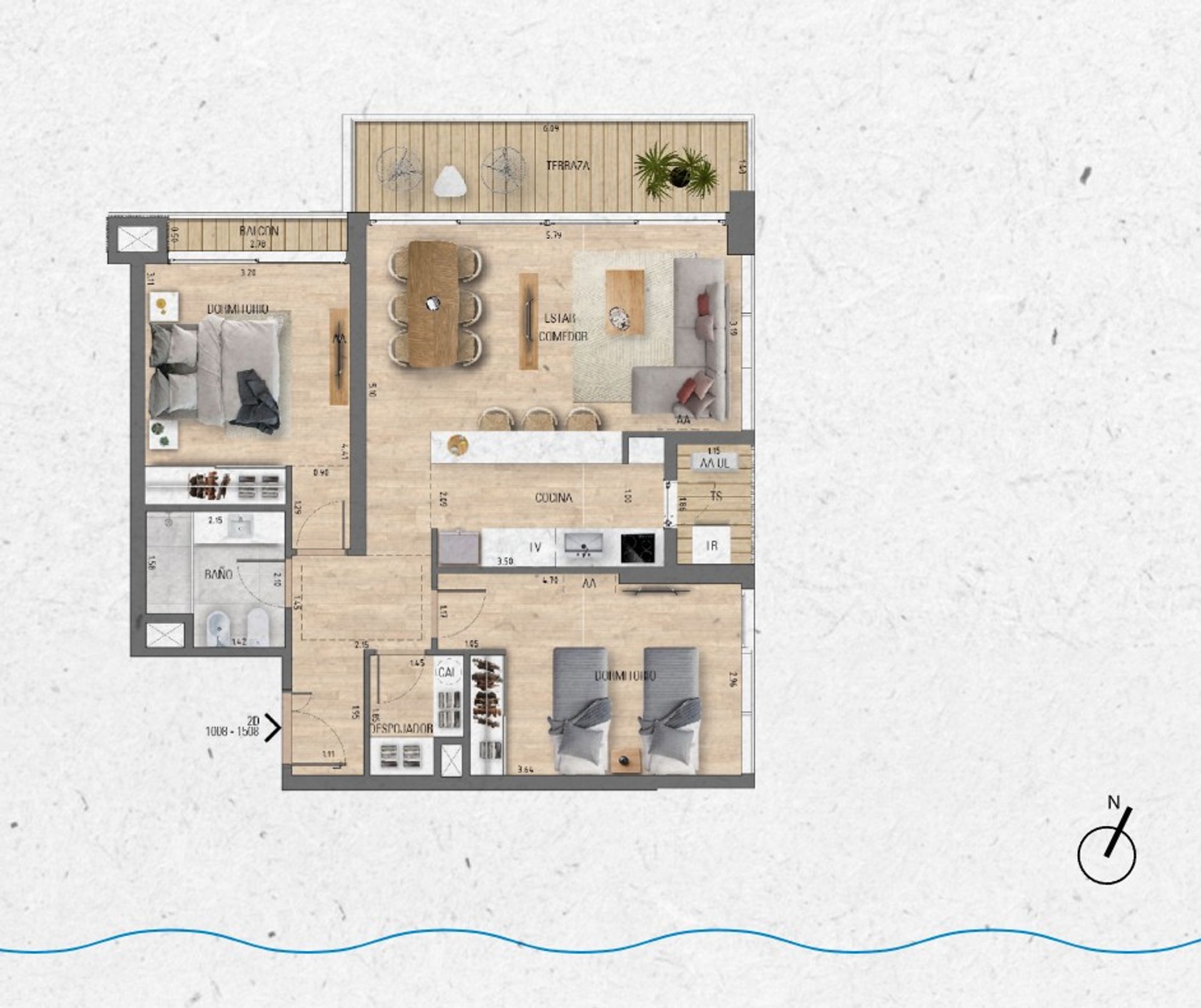 VENTA Apartamento 2 dormitorios Lago Calcagno