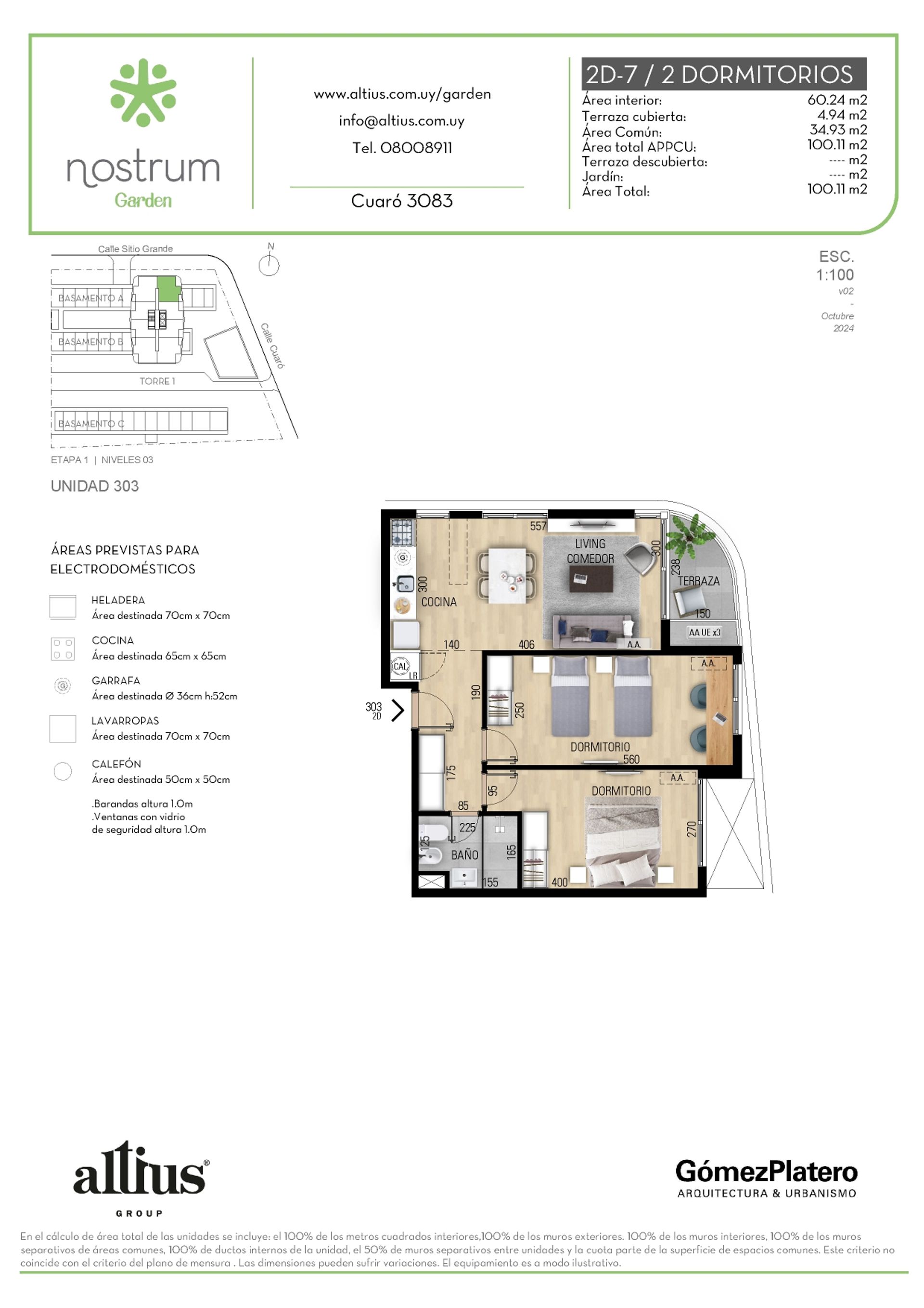 VENTA 2 DORMITORIOS NOSTRUM GARDEN PRADO - 1