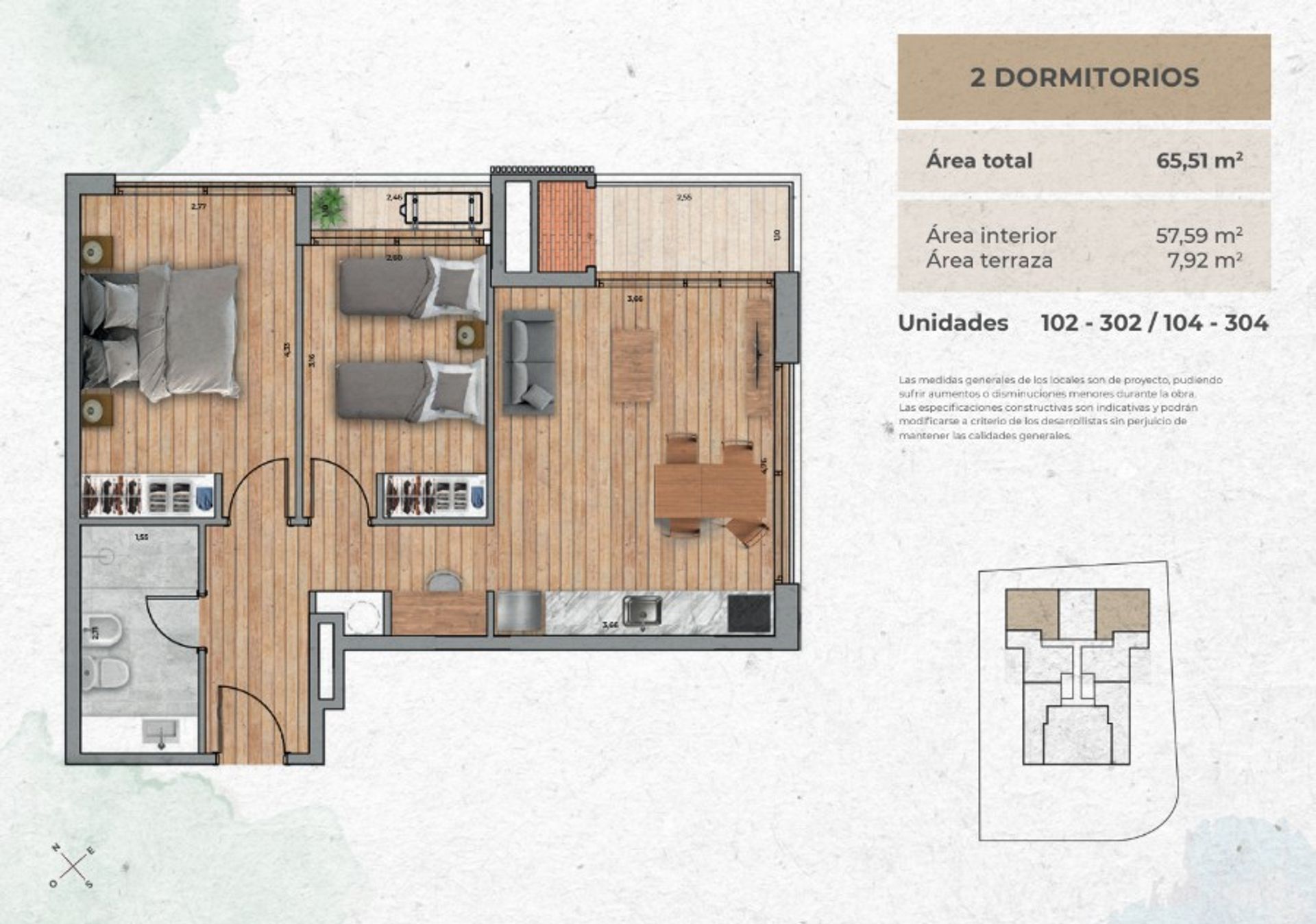 VENTA Apartamento CIUDAD DE LA COSTA 2 dormitorios - 1