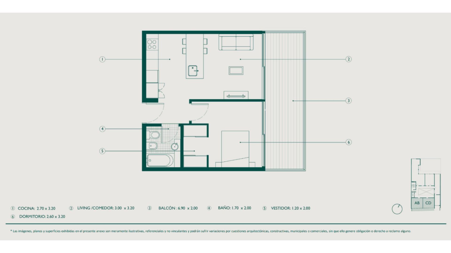 VENTA DEPTO 2 AMB C/BCON ATERRAZADO. A ESTRENAR - 12