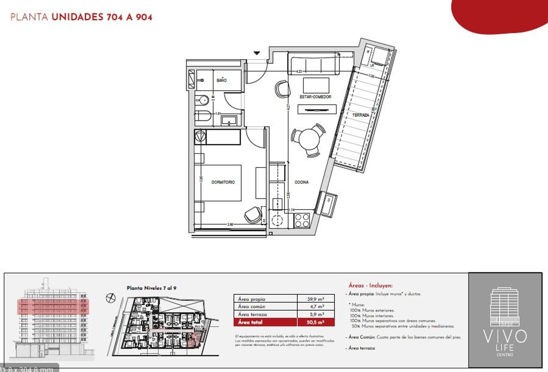 Venta apartamento 1 dormitorio en Vivo Life Centro - 1