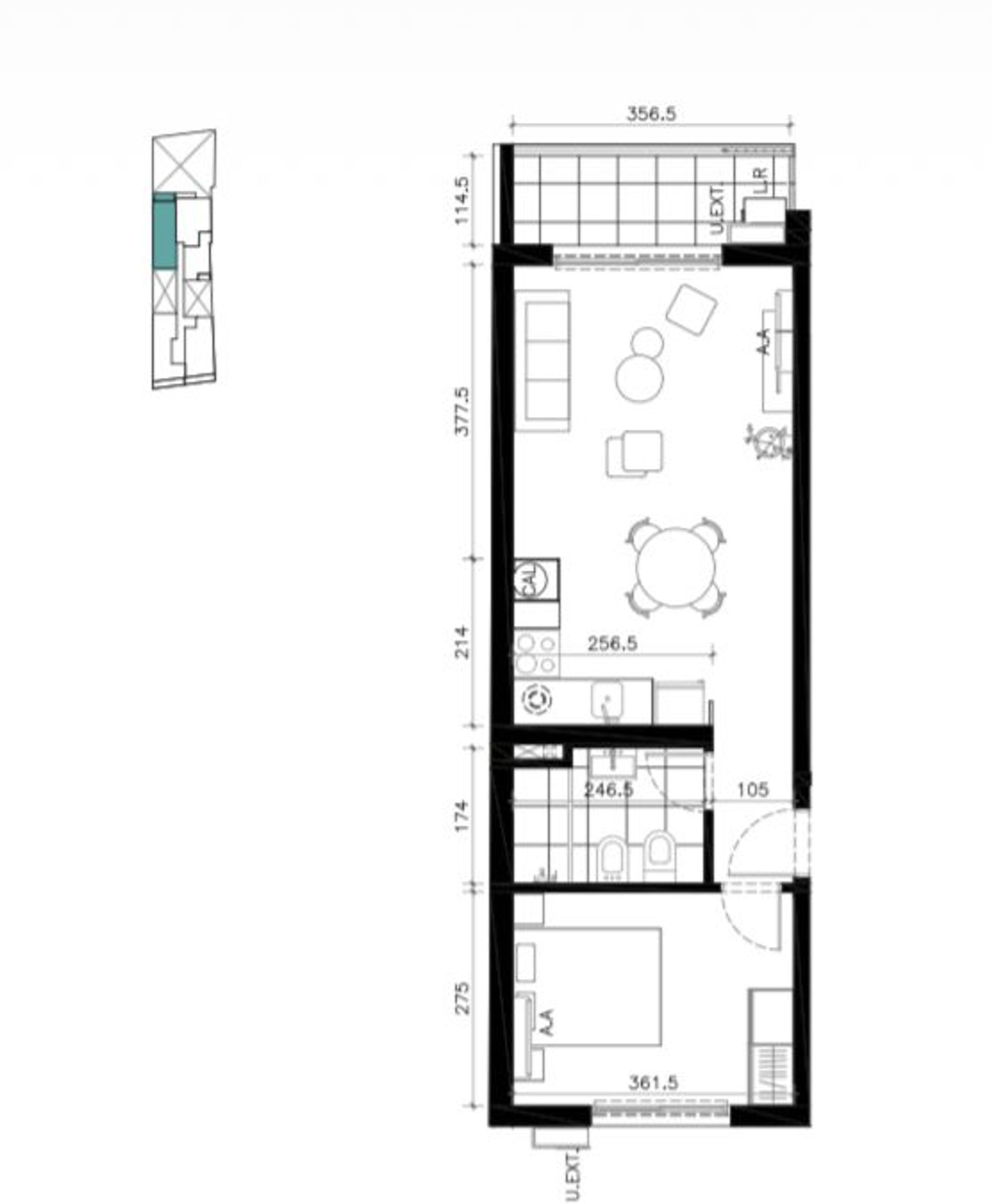 Venta apartamento 1 dormitorio en Cordón - 2
