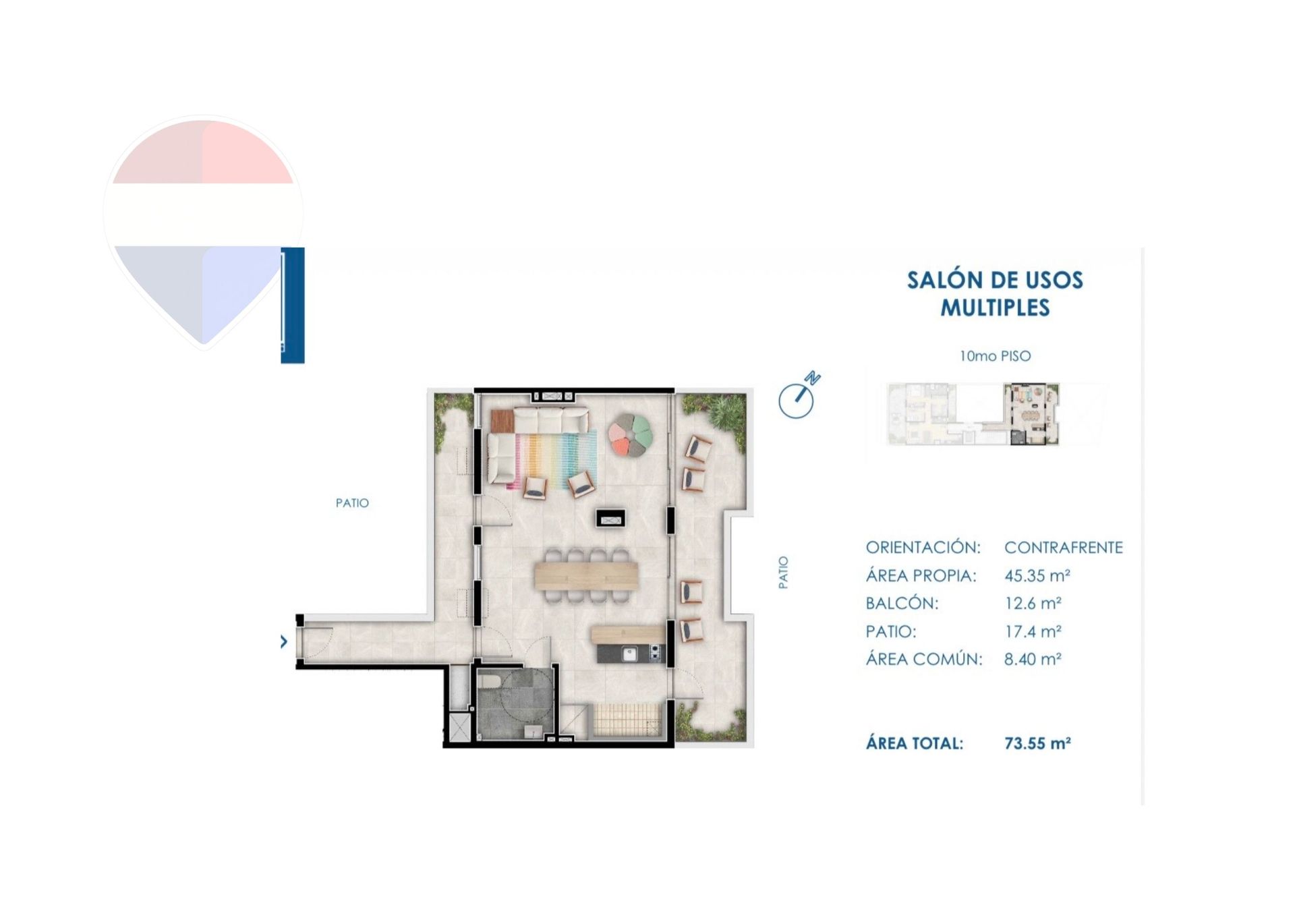 VENTA DEPARTAMENTO 1 DORMITORIO CORDON CON BALCON - 3