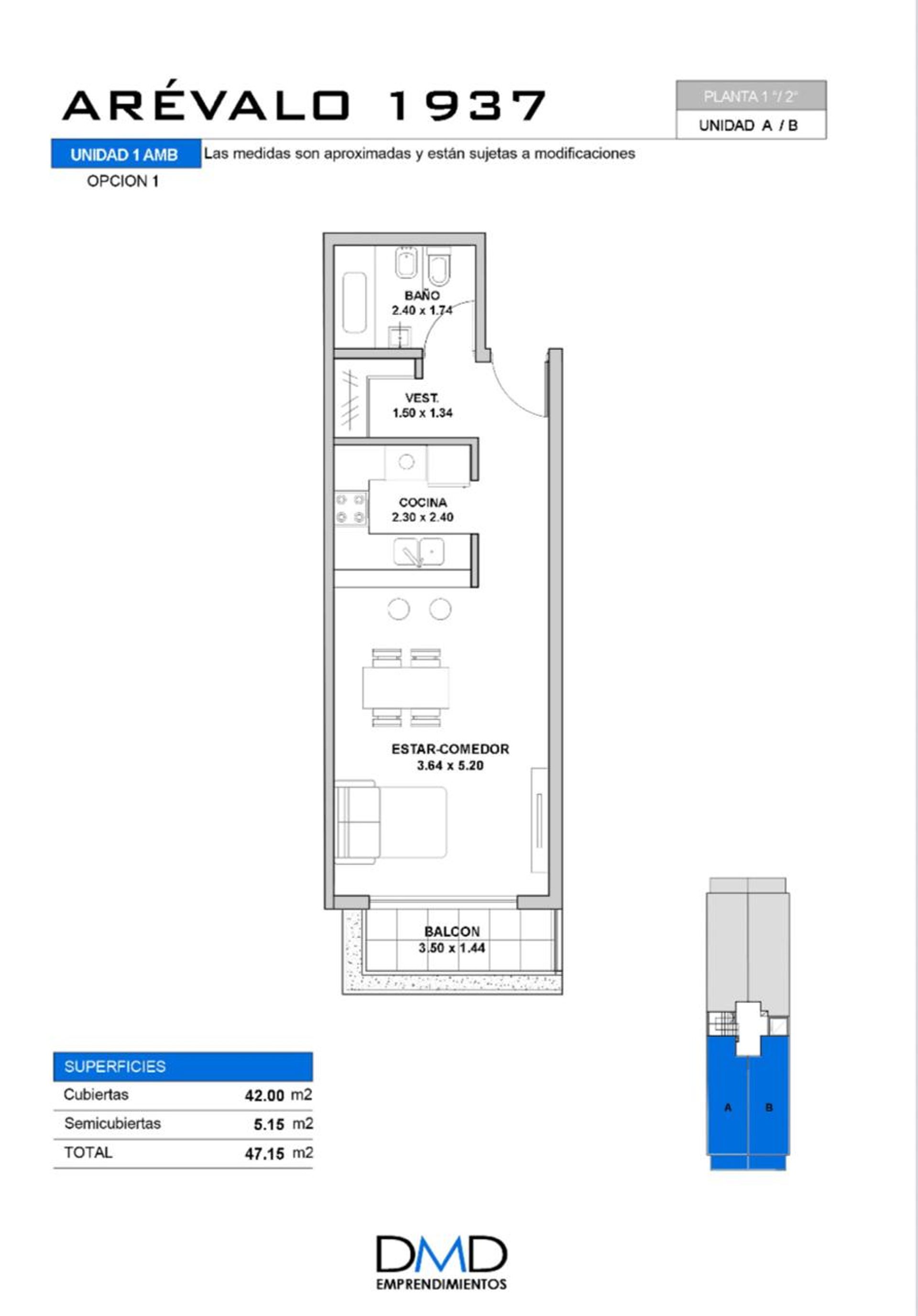 Venta Departamento Monoambiente Palermo Hollywood - 3