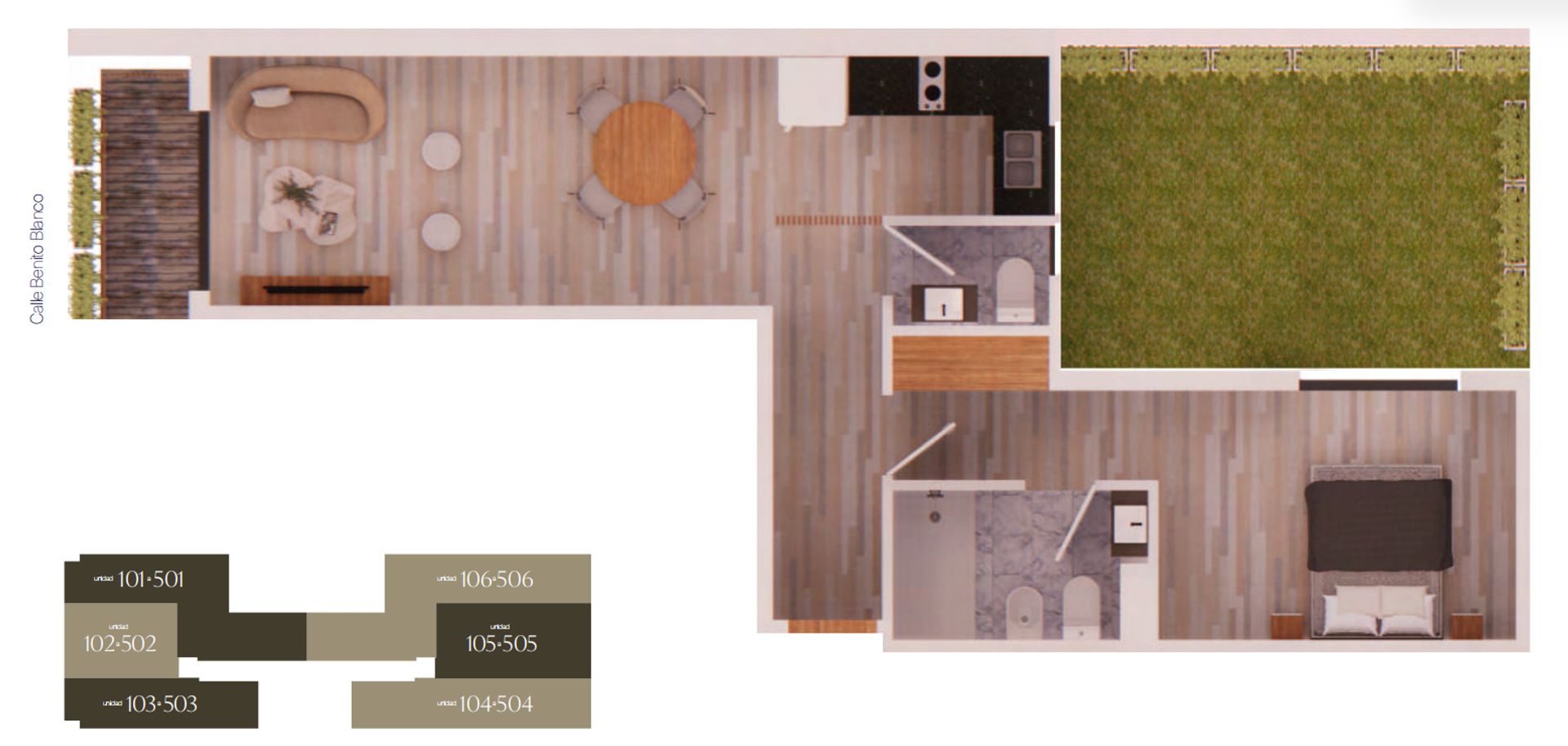 Venta Apartamento 1 Dormitorio Patio Pocitos Nuevo - 2