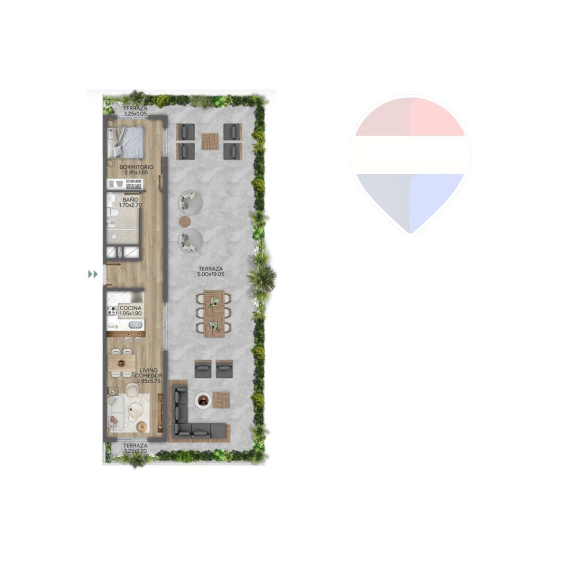 VENTA DEPTO 1 DORM PREMIUM PARQUE RODO C TERRAZA - 5