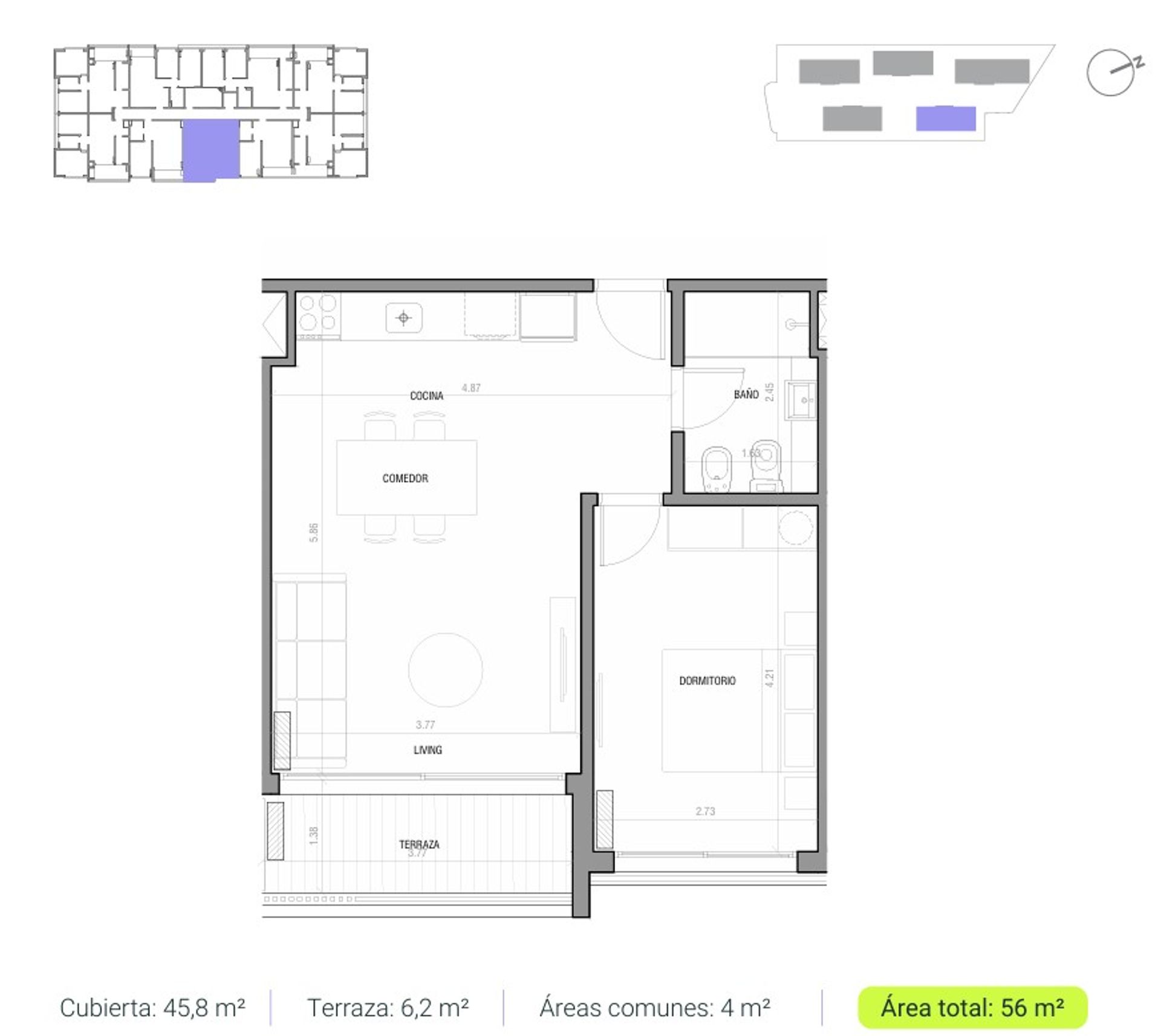 Venta apto 1 dorm. en pozo, Punta Gorda - 9