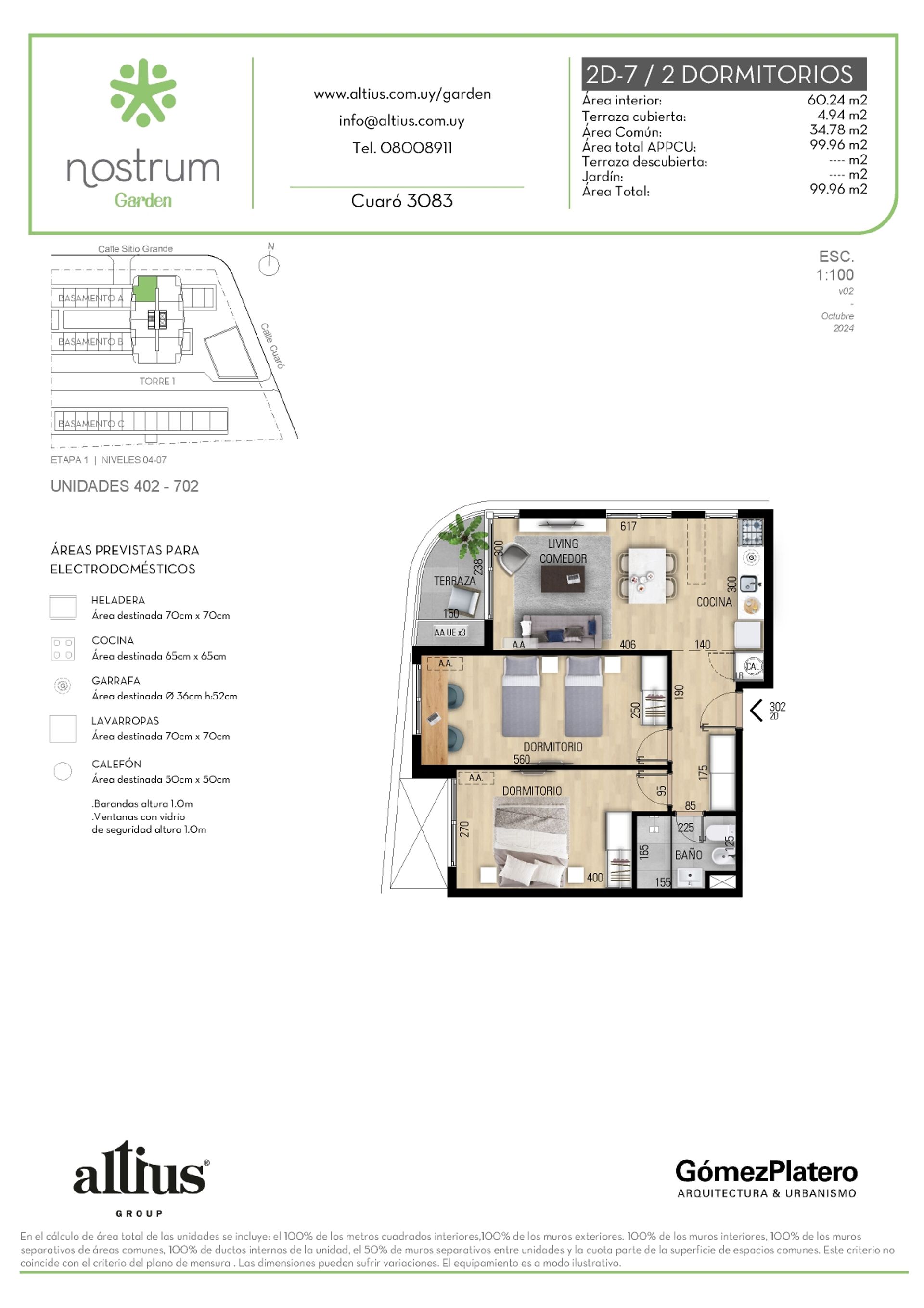 VENTA 2 DORMITORIOS NOSTRUM GARDEN PRADO - 1