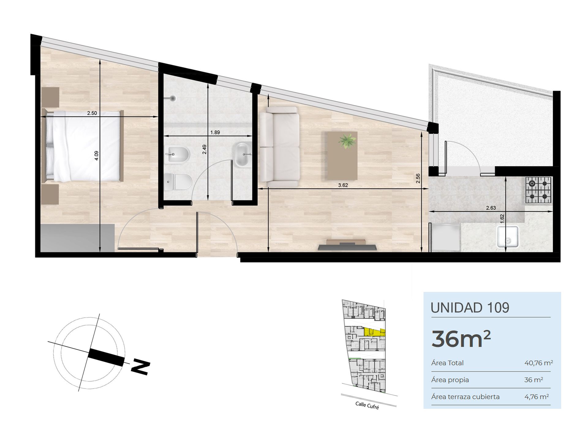 VENTA APARTAMENTO 1 DORMITORIO EN TRES CRUCES - 10