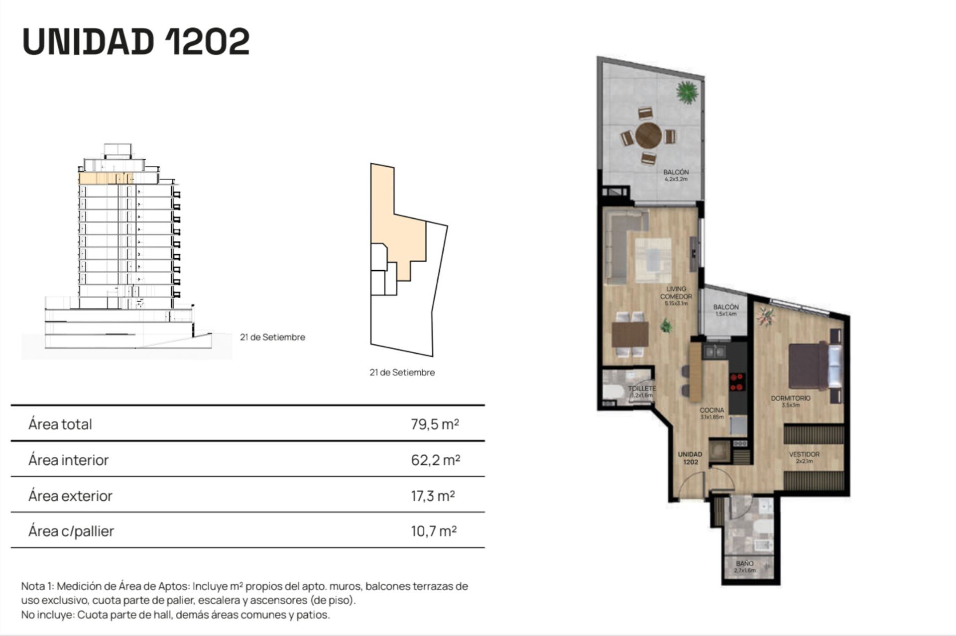 VENTA APTO PENTHOUSE 1DORM PUNTA CARRETAS POZO - 5