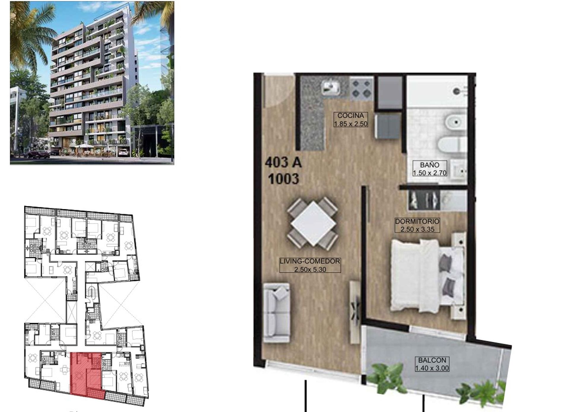 UNIDAD 603 - 1 DORMITORIO - LA BLANQUEADA - 2