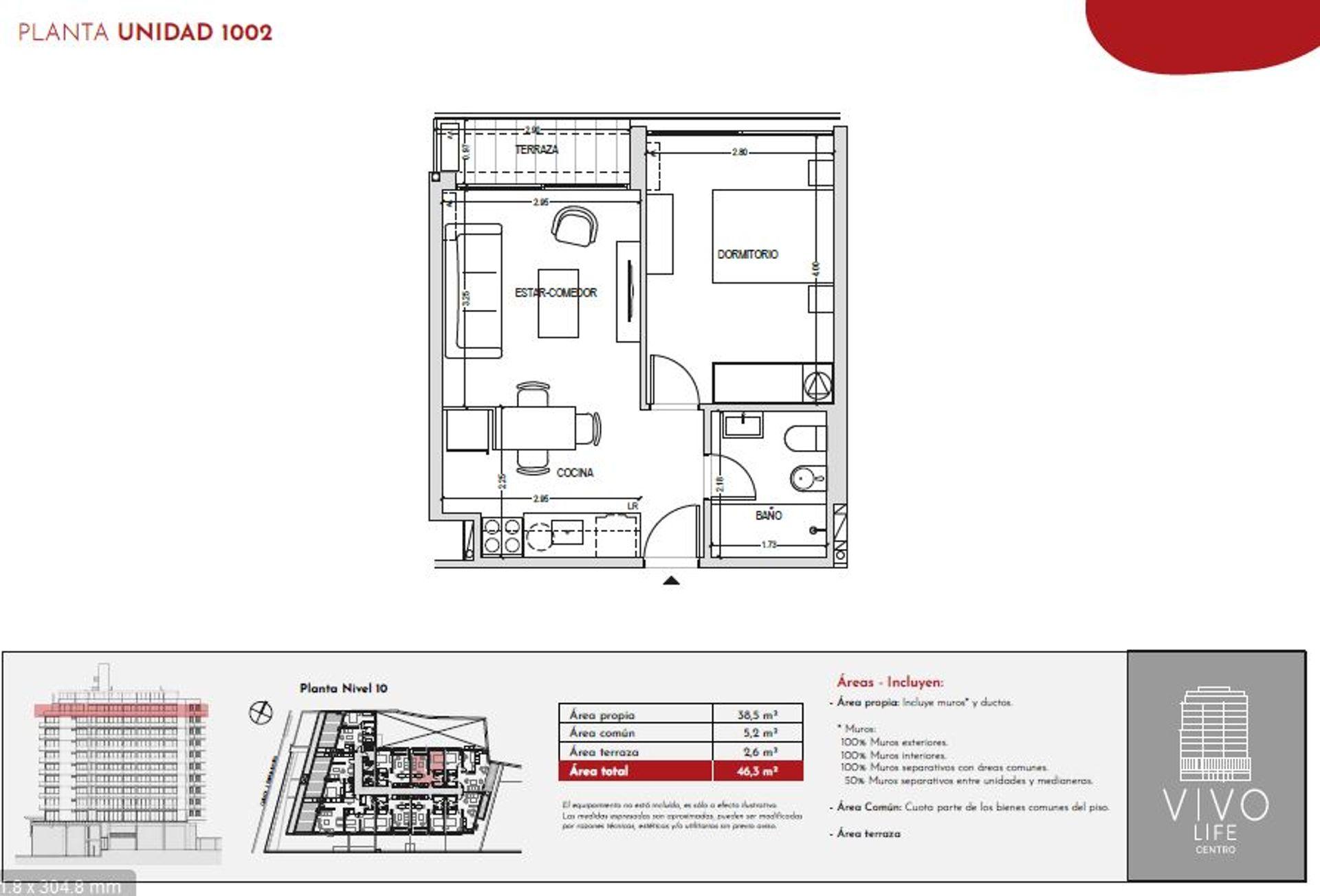 Venta apartamento 1 dormitorio Vivo Life Centro - 20