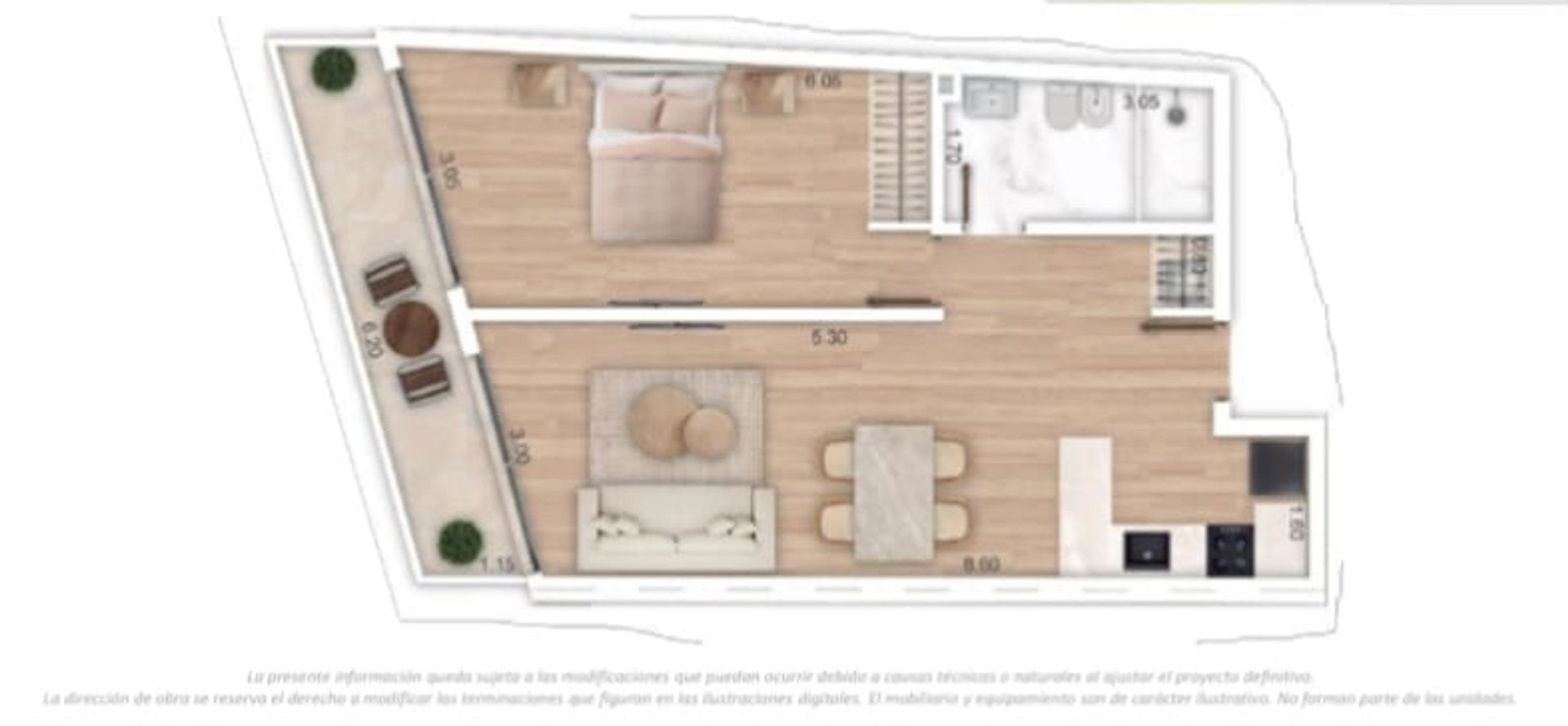 VENTA 1 DORMITORIO TERRAZA POCITOS POZO - 2