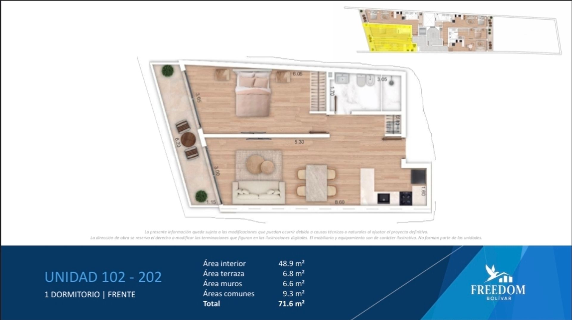 VENTA 1 DORMITORIO TERRAZA POCITOS POZO - 1