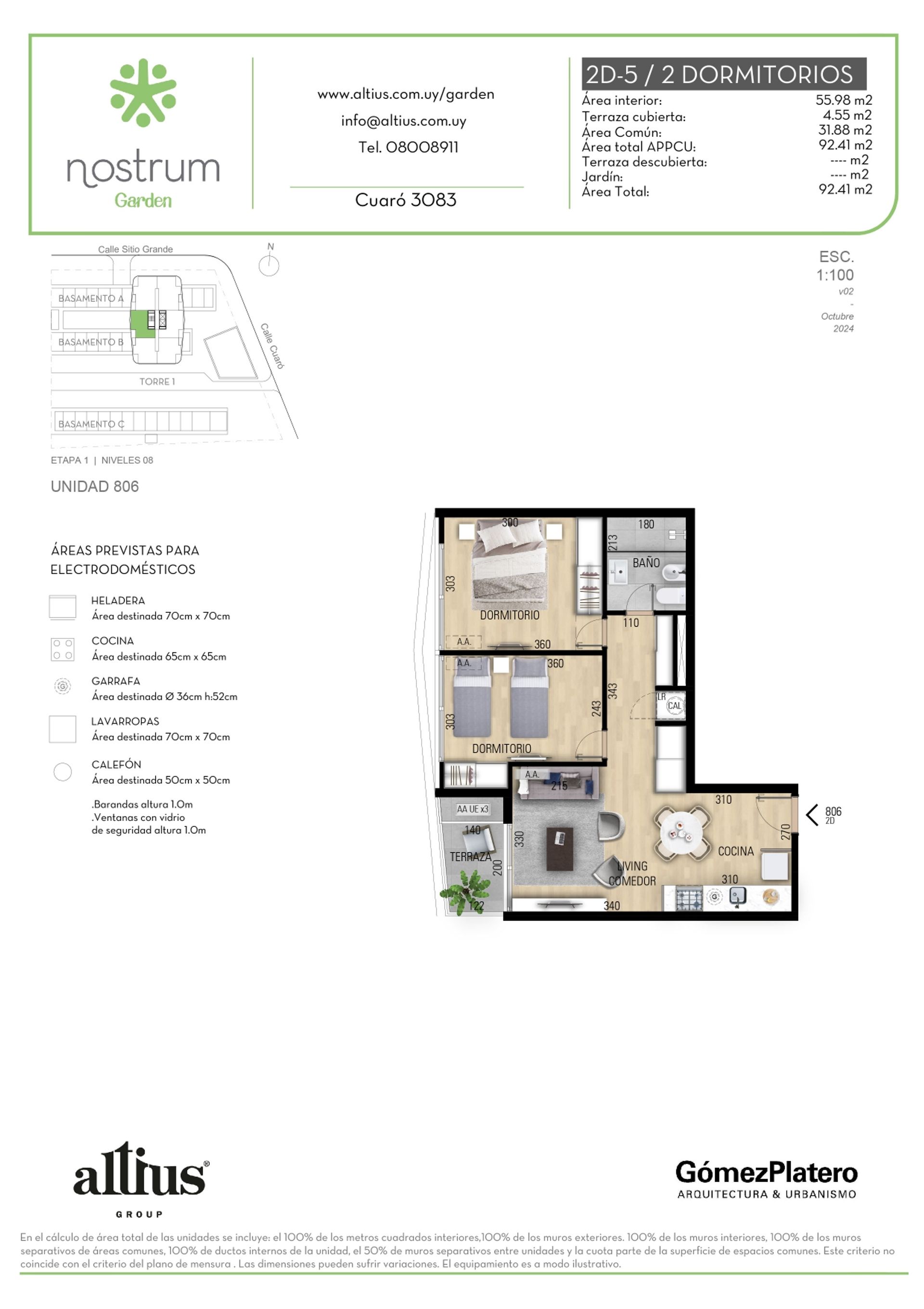 VENTA APARTAMENTO 2 DORMITORIOS NOSTRUM GARDEN - 1