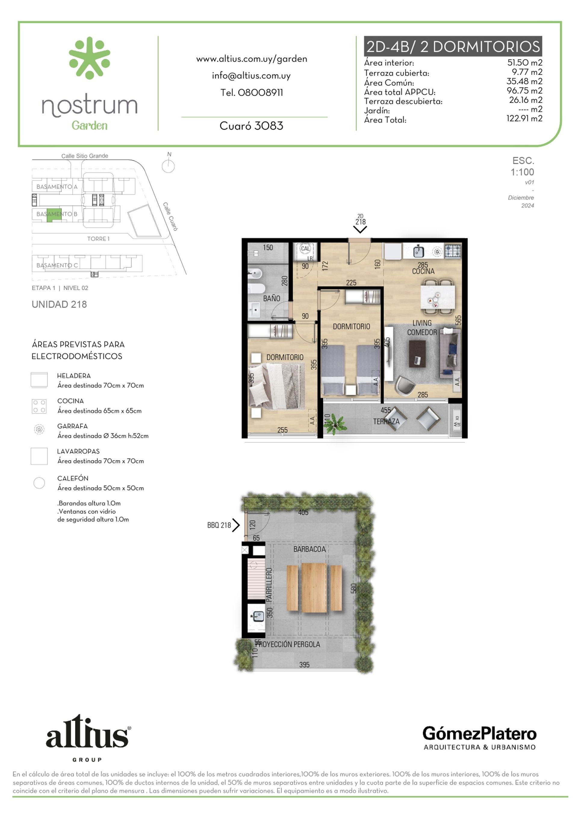 VENTA 2 DORMITORIOS NOSTRUM GARDEN PRADO AZOTEA EX - 1