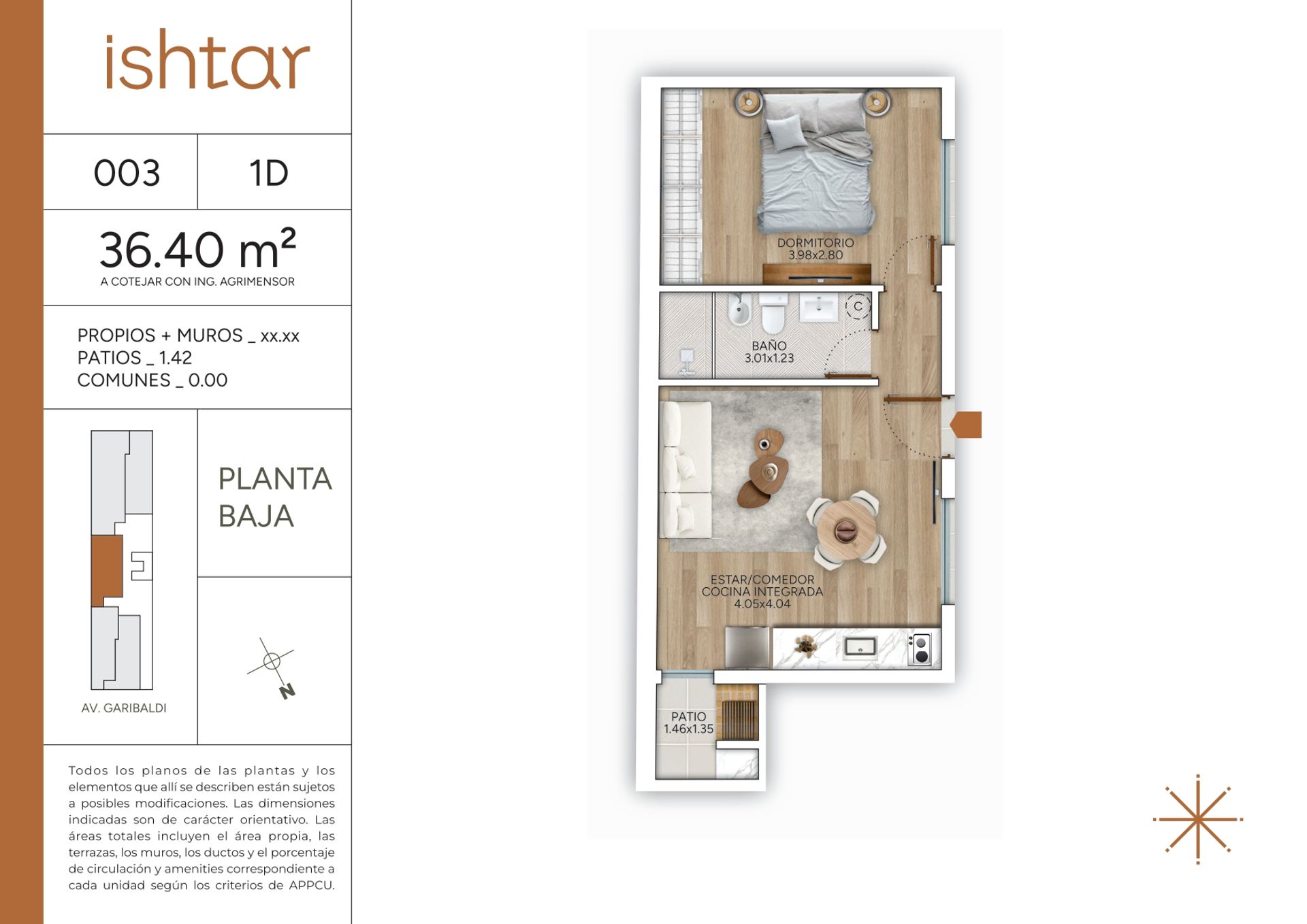 VENTA APARTAMENTO 2 DORMITORIOS DUPLEX GOES - 7