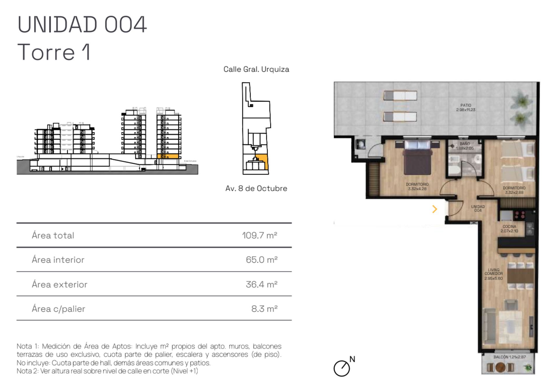 VENTA APARTAMENTO 2 DORM BALCÓN LA BLANQUEADA POZO