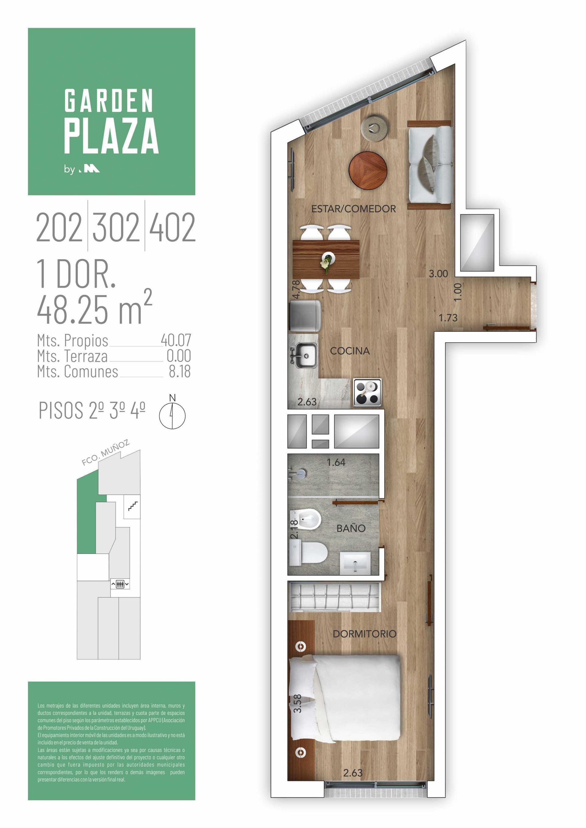 Venta apartamento Pocitos 1 dormitorio con garaje - 12