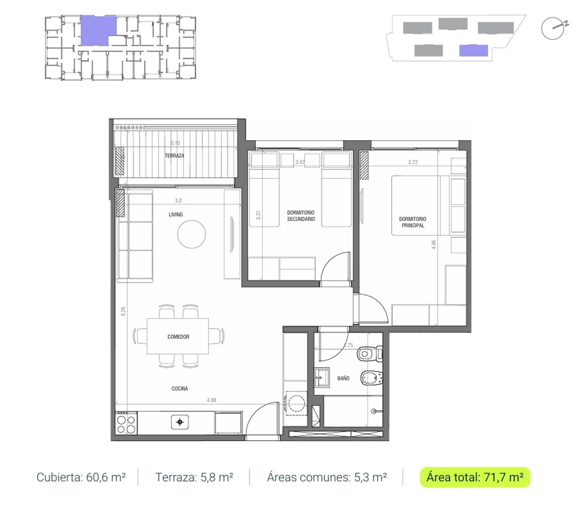 Venta apto 2 dorm. en pozo, Punta Gorda - 9