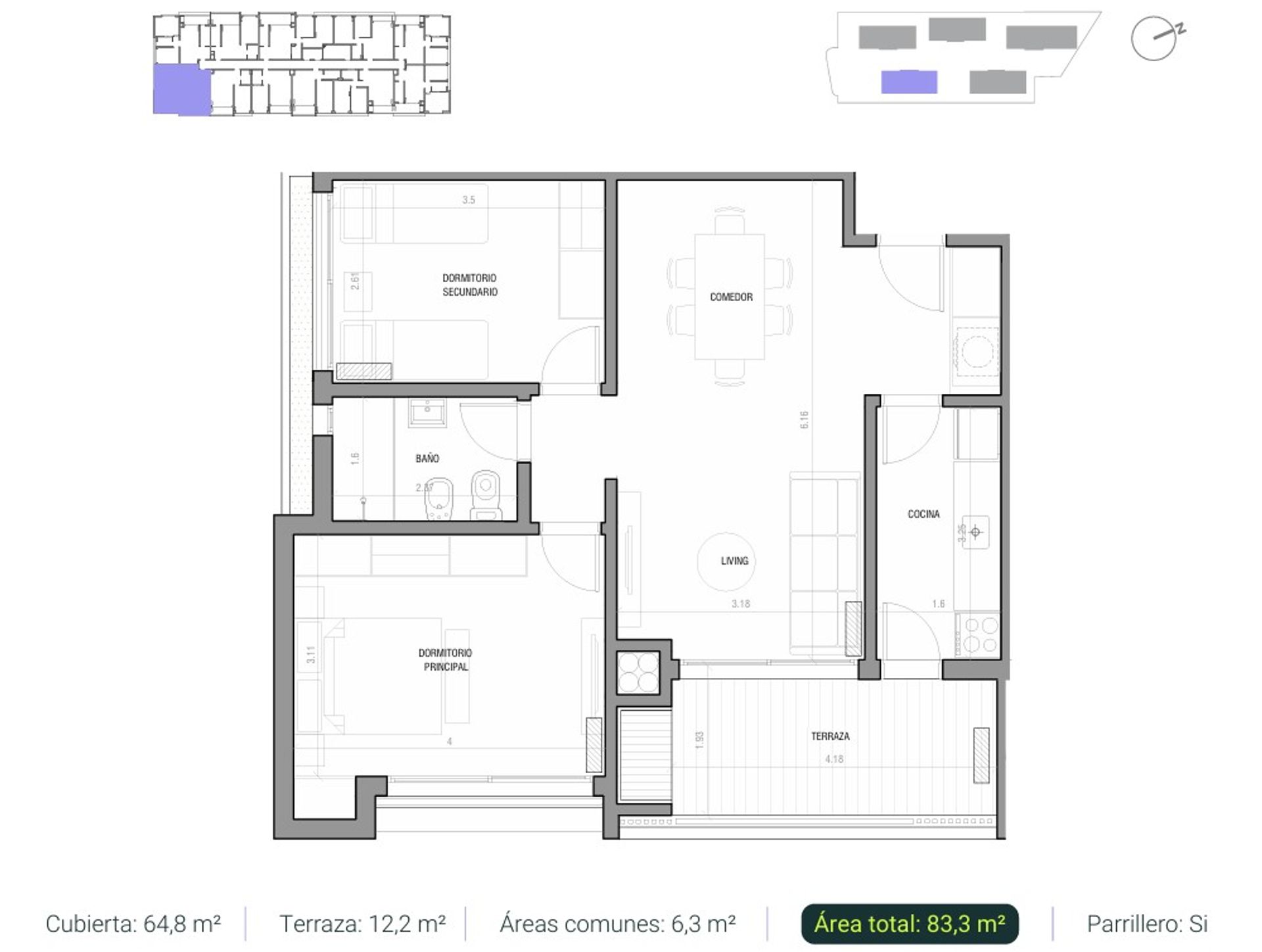 Venta apto 2 dorm. en pozo, Punta Gorda - 9