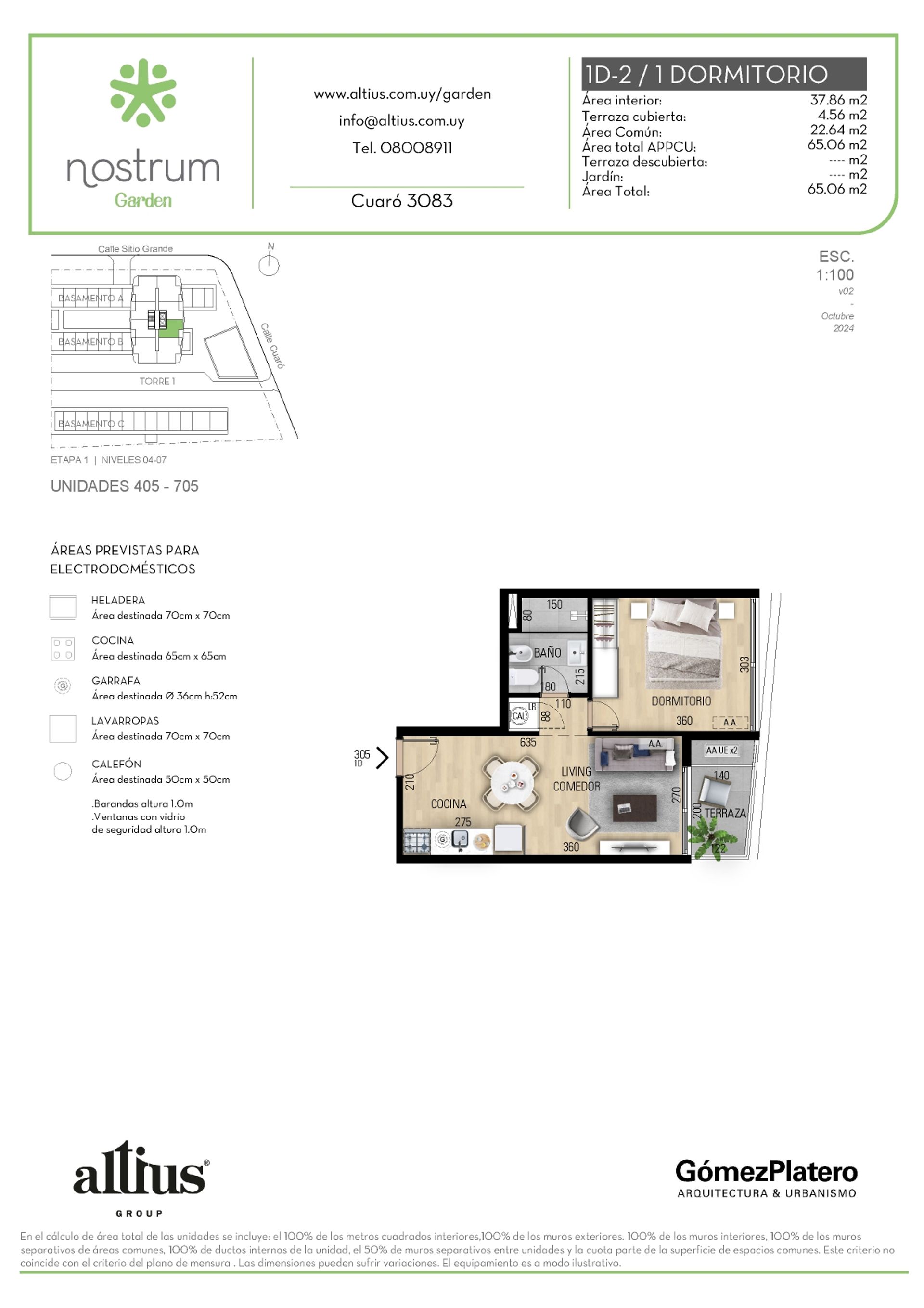 VENTA 1 DORMITORIO NOSTRUM GARDEN PRADO - 1