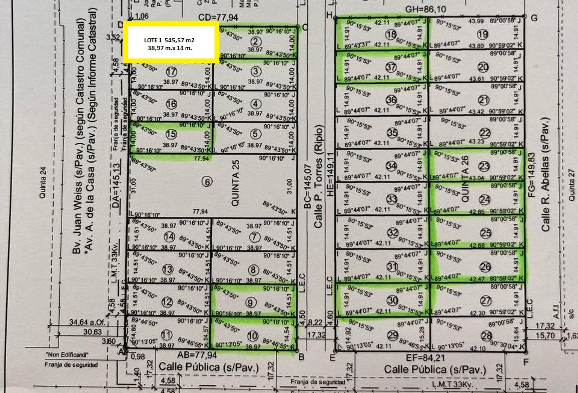 Lote en Venta en Castellanos, Santa Fe