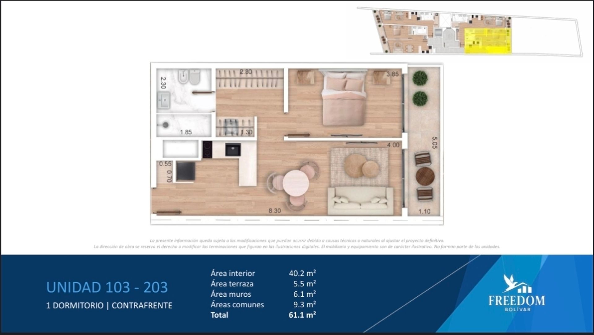 VENTA 1 DORMITORIO TERRAZA POCITOS POZO - 1