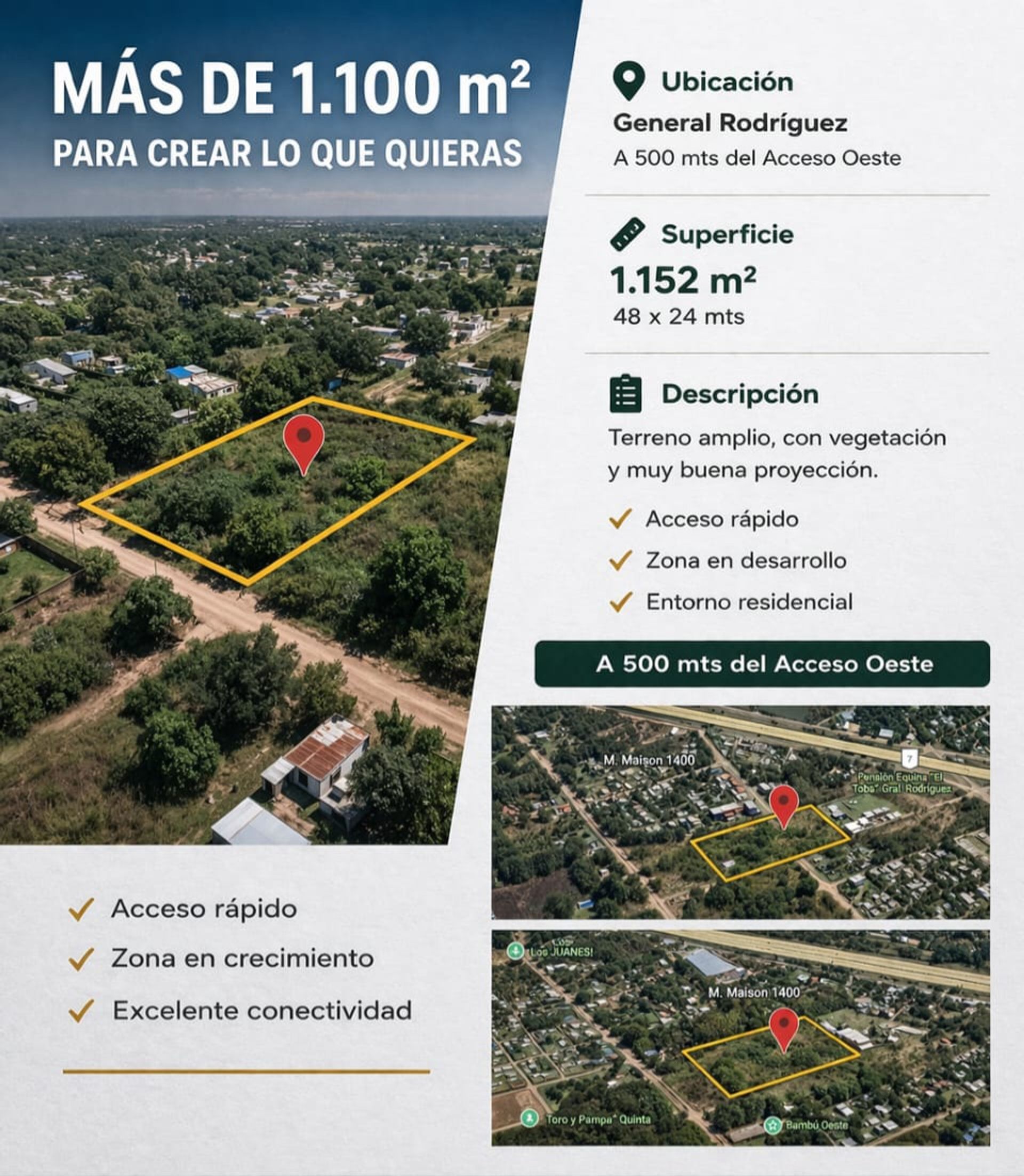 Lote en Venta en General Rodriguez, G.B.A. Zona Oeste - USD 45.000 | Inmoup - 6
