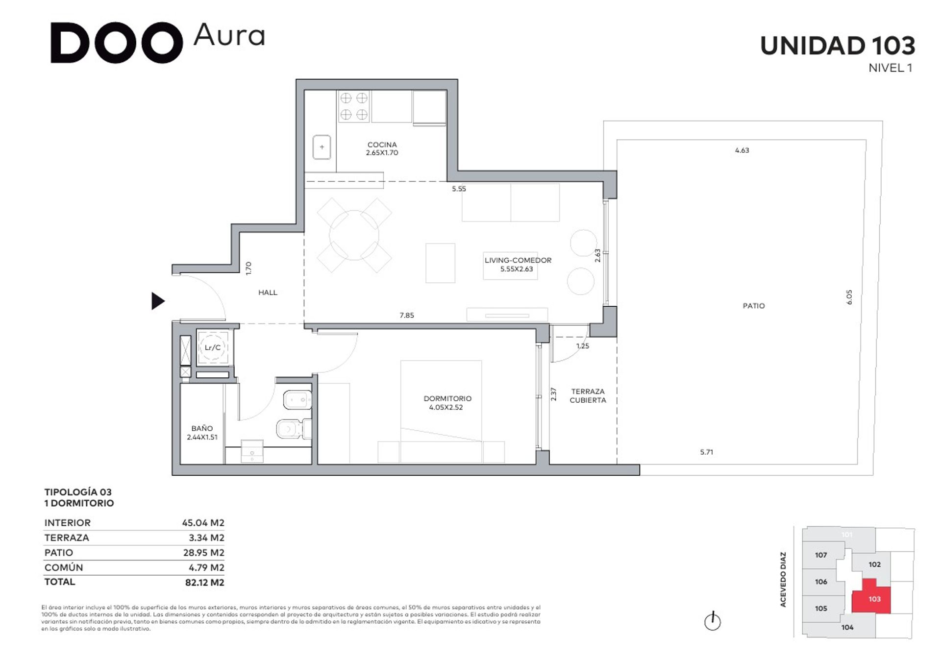 Venta un dormitorio cordon a estrenar con patio - 2