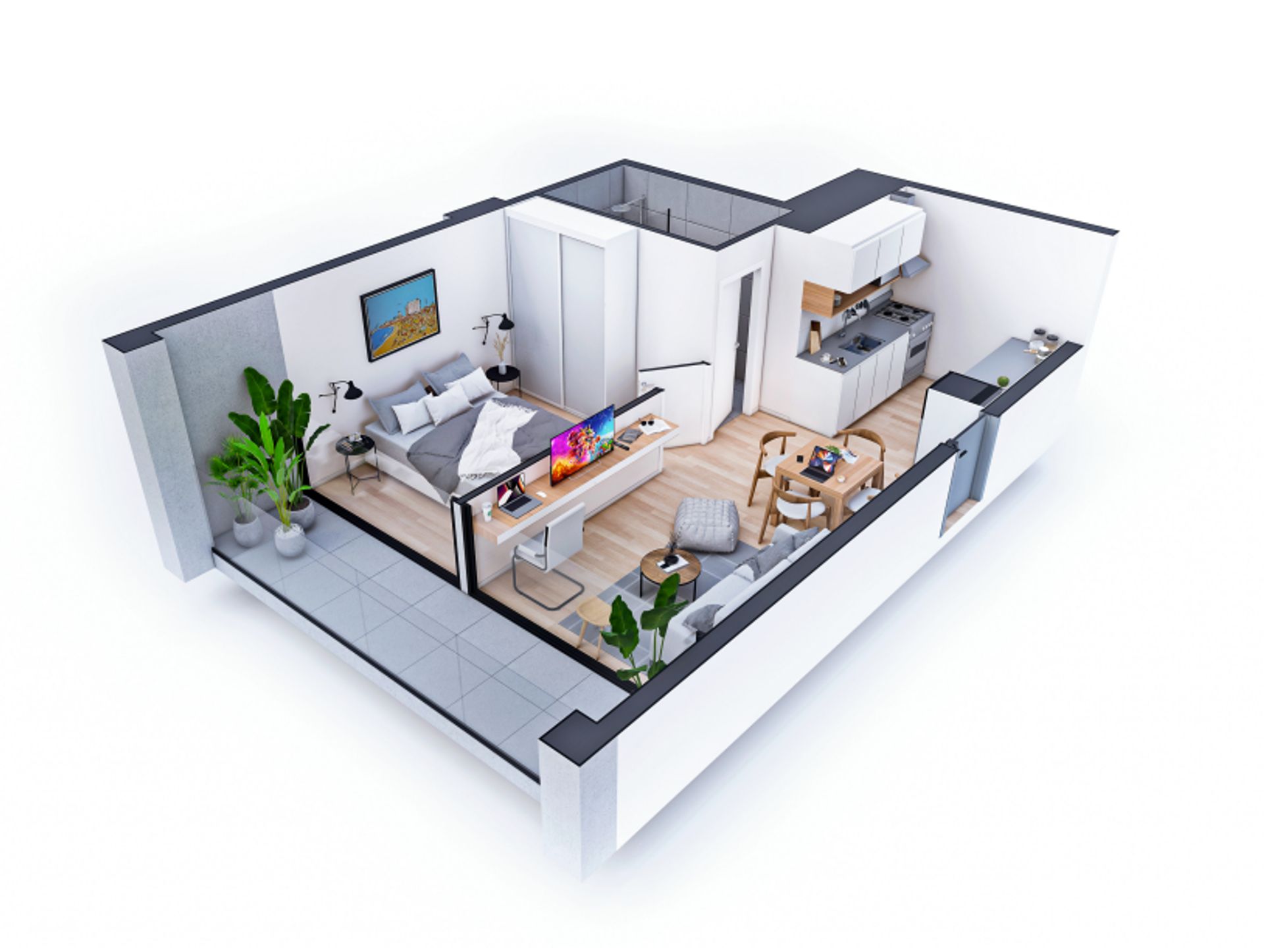 Venta Apartamento 1 Dorm. en 01 Vista - 1