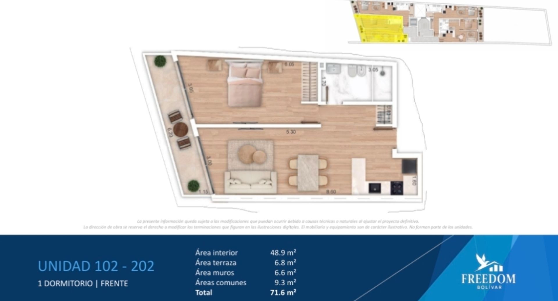 VENTA 1 DORM , TERRAZA, POCITOS, POZO - 4