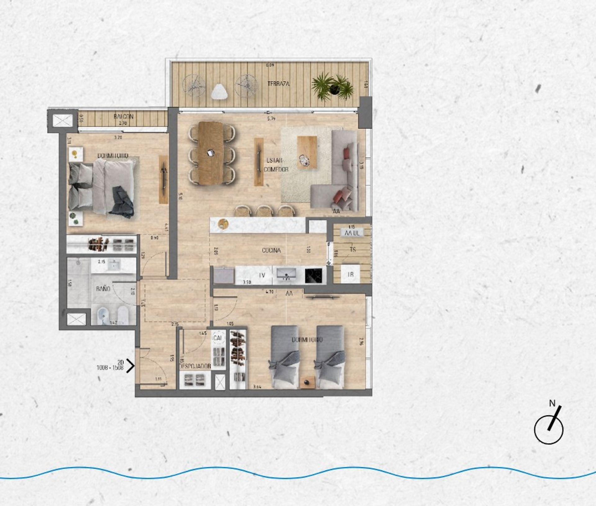 VENTA Apartamento 2 dormitorios Lago Calcagno